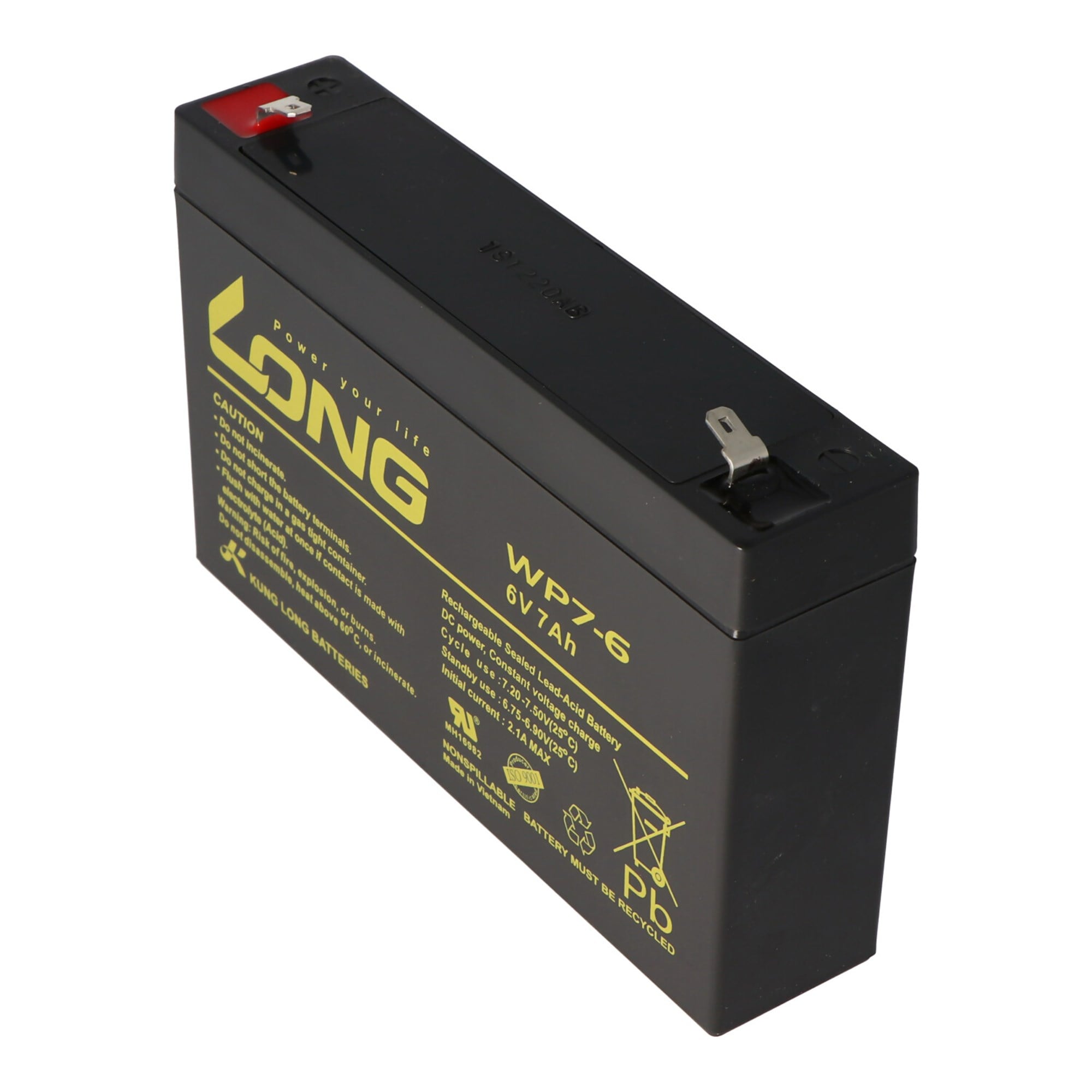 Kung Uzun WP7-6 akü kablosu 6 volt 7Ah, Faston 4.8mm
