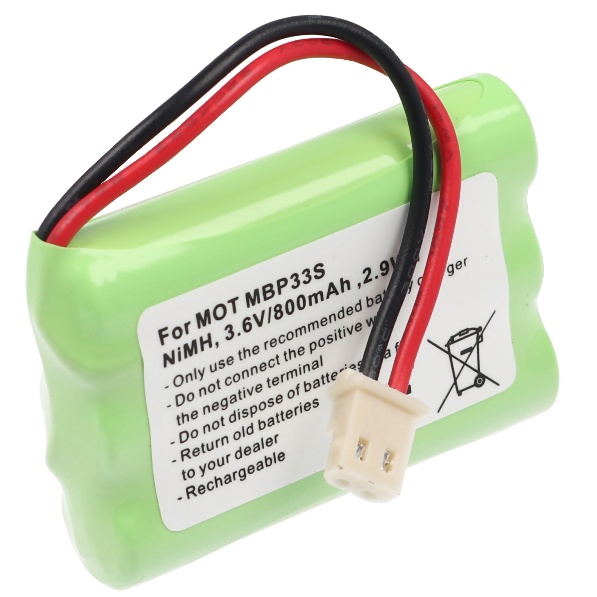 Motorola MBP33S, NiMH, 3.6V, 800mAh, 2.9Wh için uygun pil