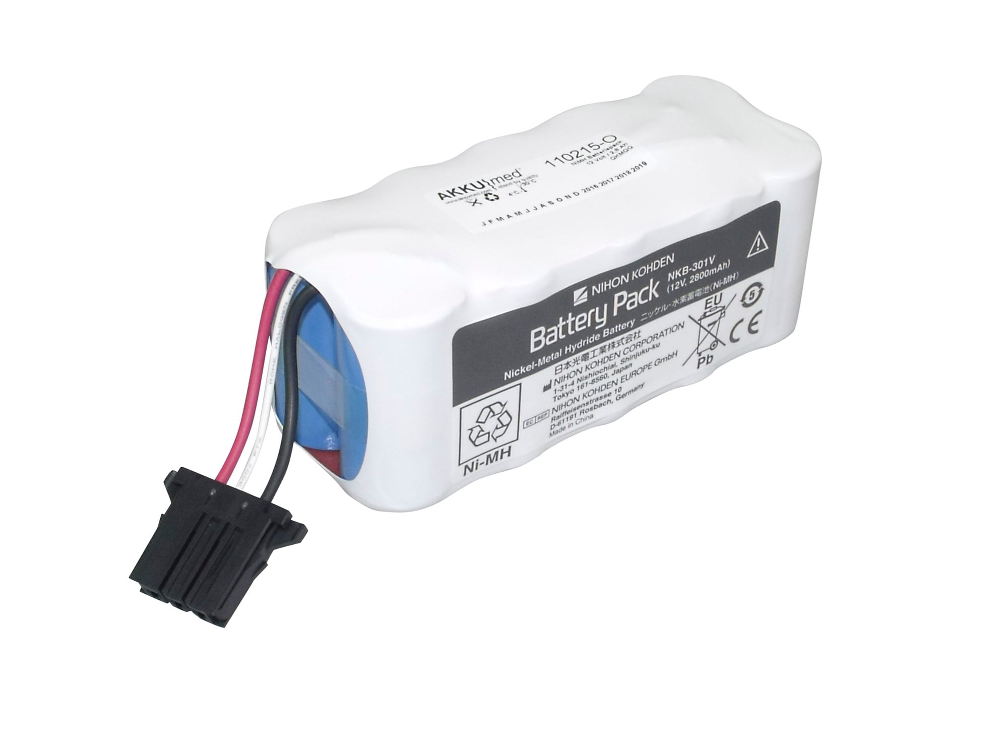 Orijinal NiMH pil Nihon Kohden defibrilatör TEC5521 - X065