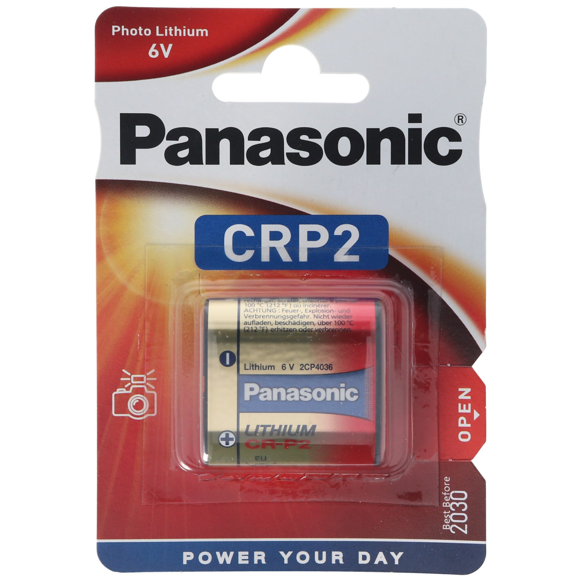 Panasonic CR-P2 Fotoğraf Pil CR-P2P, CRP2P, CR-P2PEP, 6 Volt
