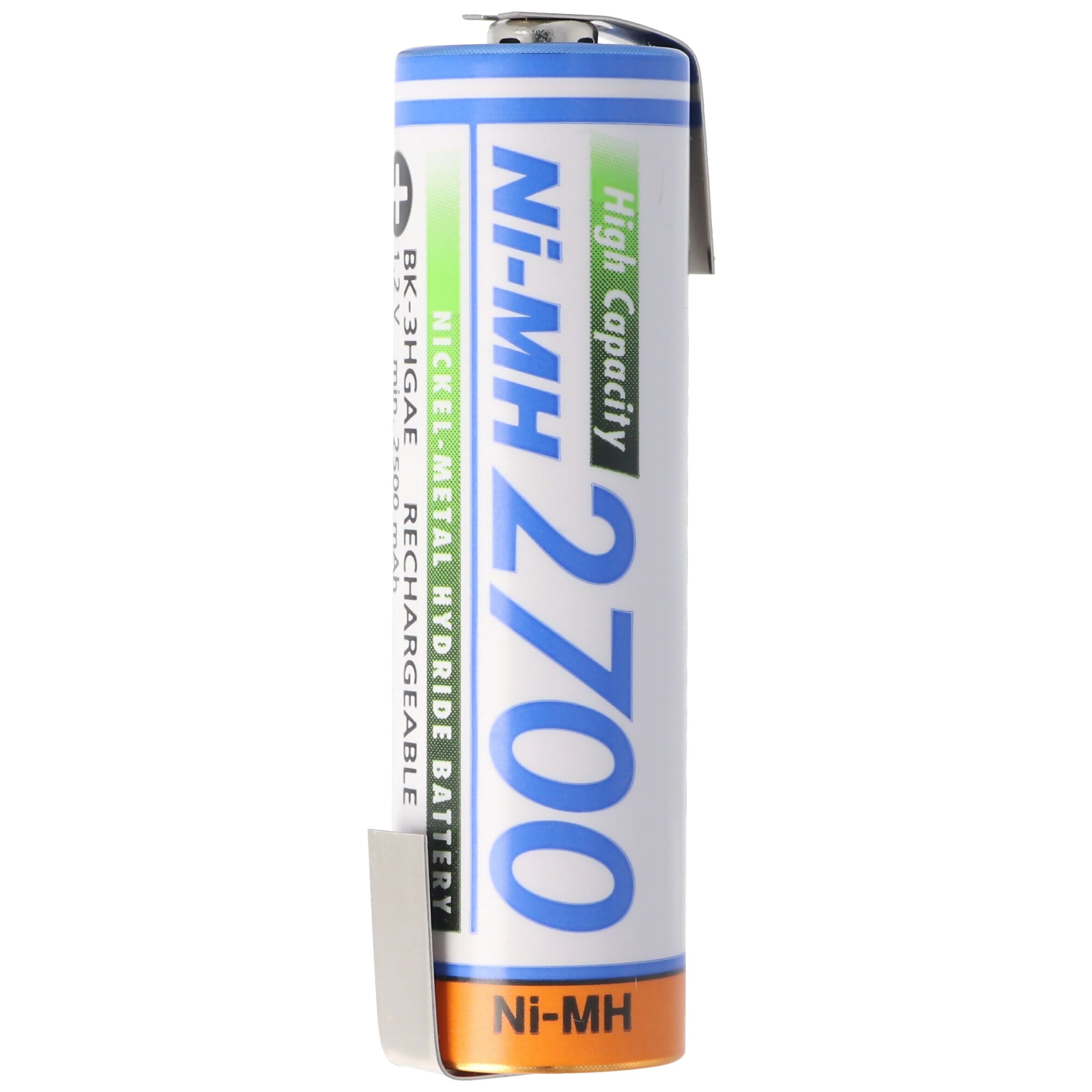 Panasonic Mignon AA NiMH pil BK-3HGAE lehim etiketi ile Z şeklinde