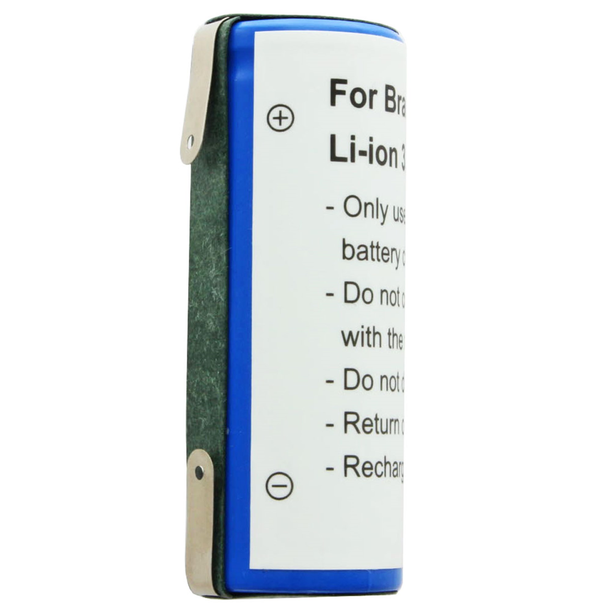 Pil, Braun 5671, 5673, Philips Nerelco 8892XL 3.7 volt 1600mAh, 50 x 18.50 x 18.20mm için uygun