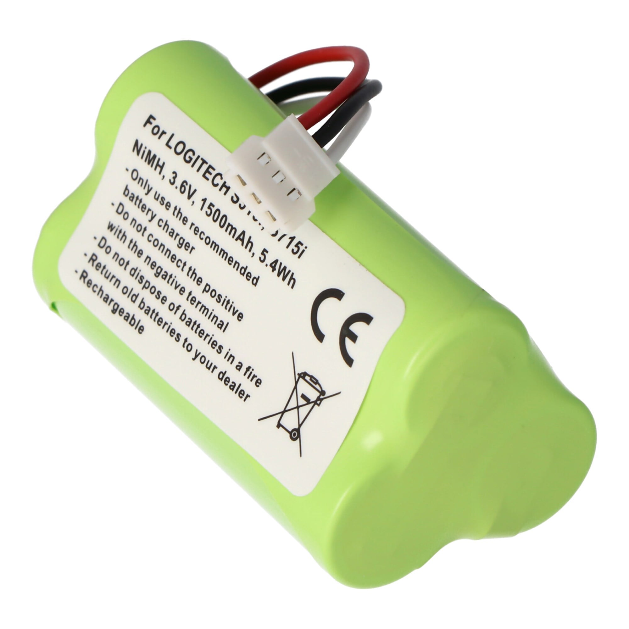 Pil LOGITECH S315i, S715i, NiMH, 3.6V, 1500mAh, 5.4Wh için uygun