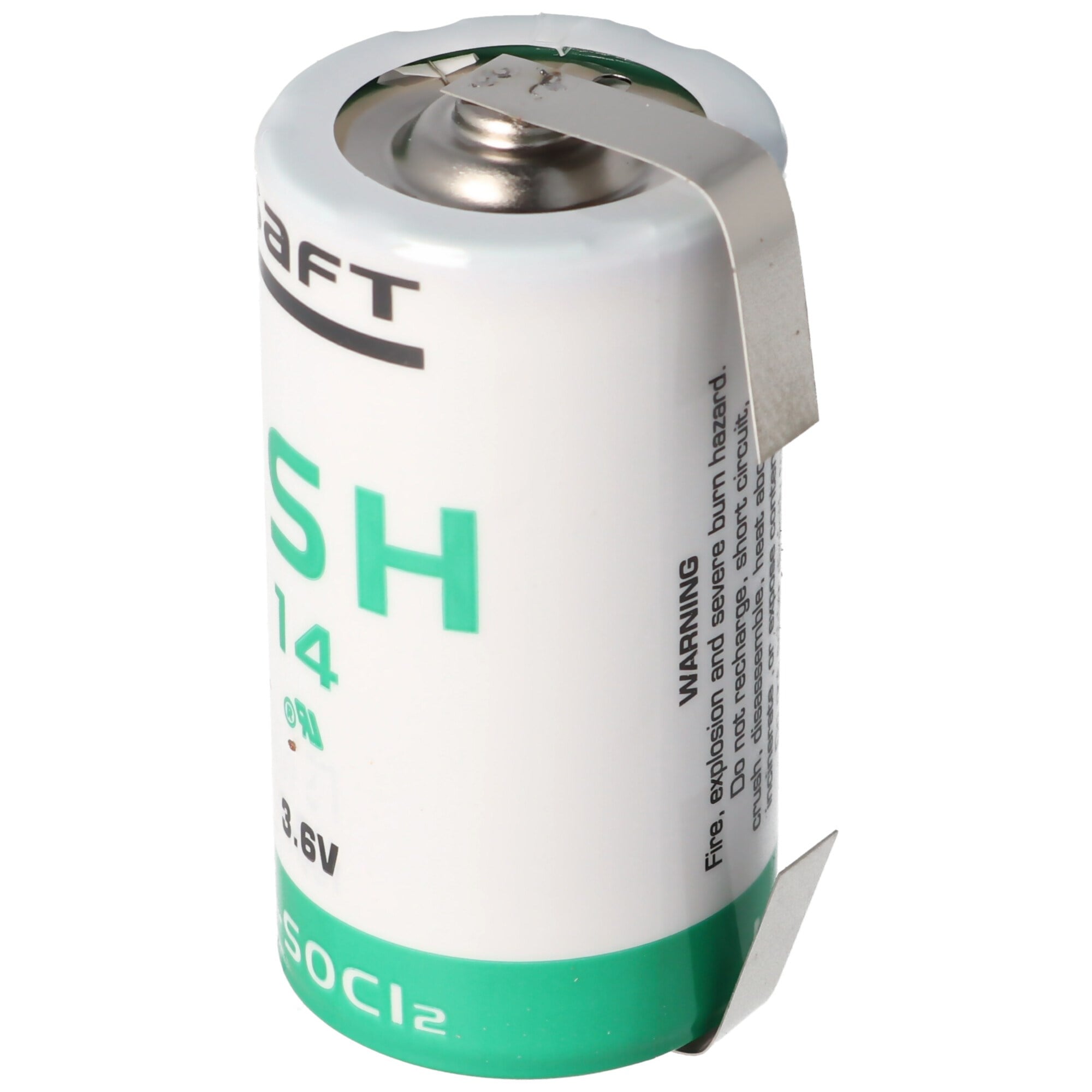 SAFT LSH 14 lityum pil 3.6V Birincil lehim pabucu U-şekilli