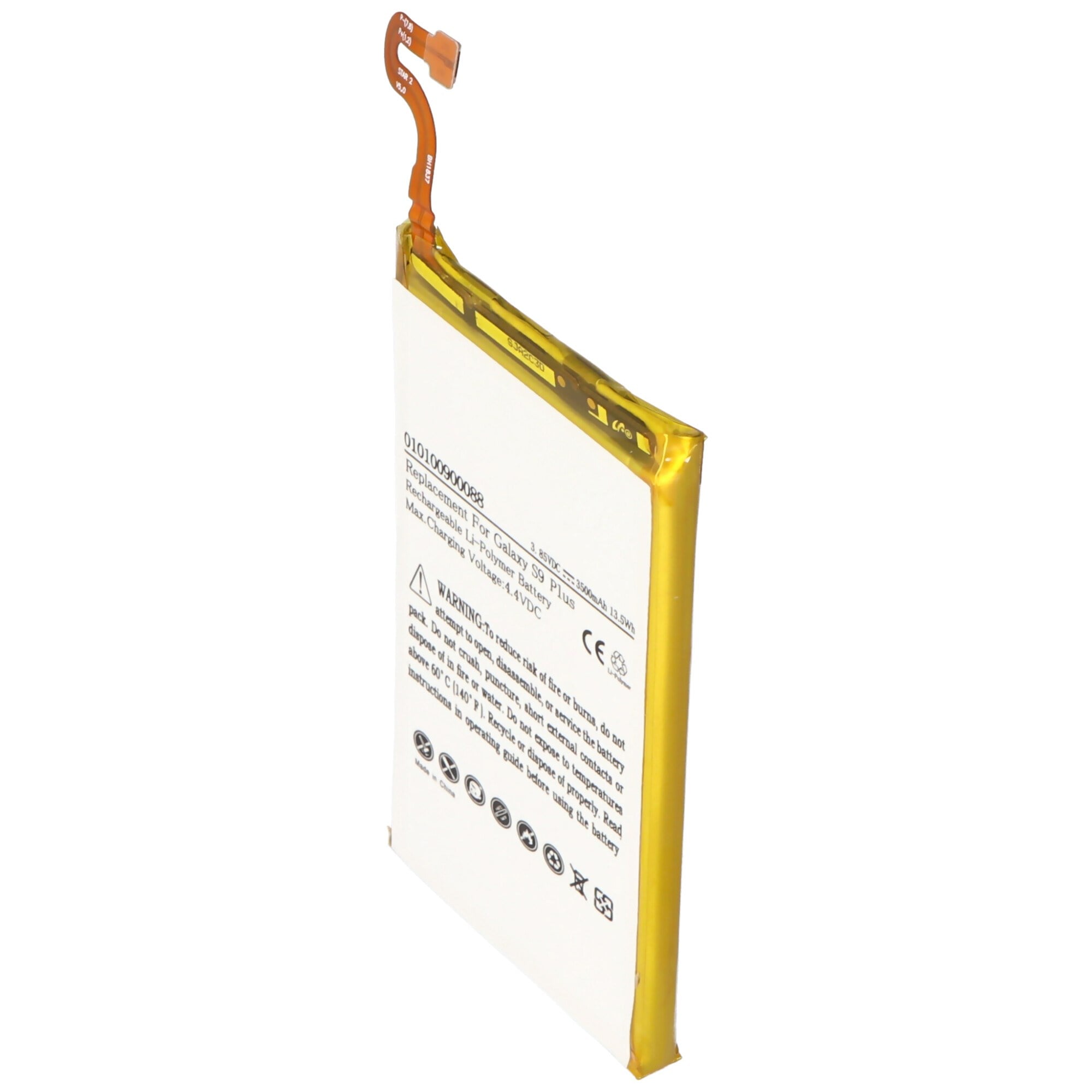 Samsung Galaxy S9 Plus, Li-Polimer, 3.85V, 3500mAh, 13.5Wh, dahili, aletsiz pil