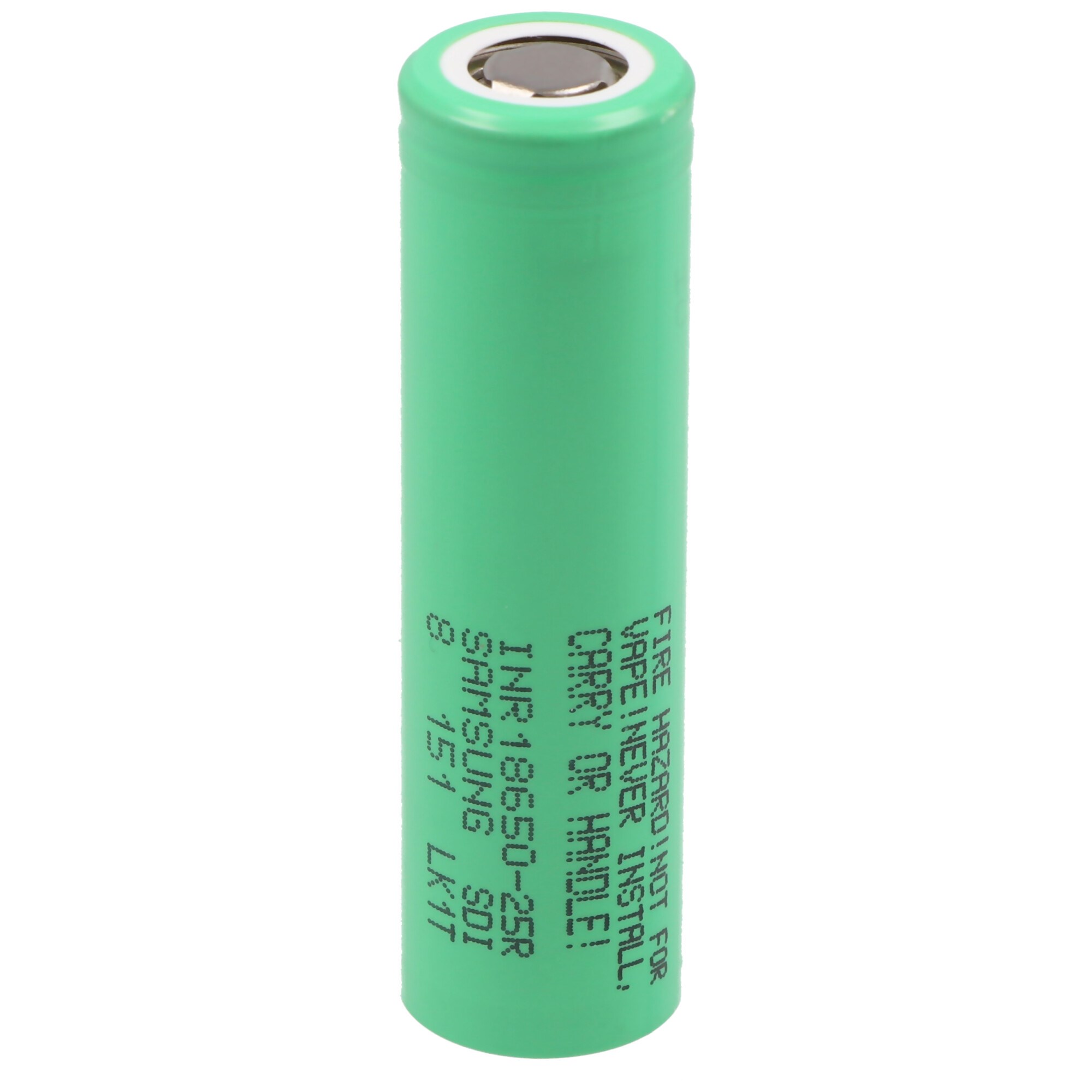 Samsung INR18650 25R 3.6 volt - 3.7 volt ve 2500mAh, korumasız
