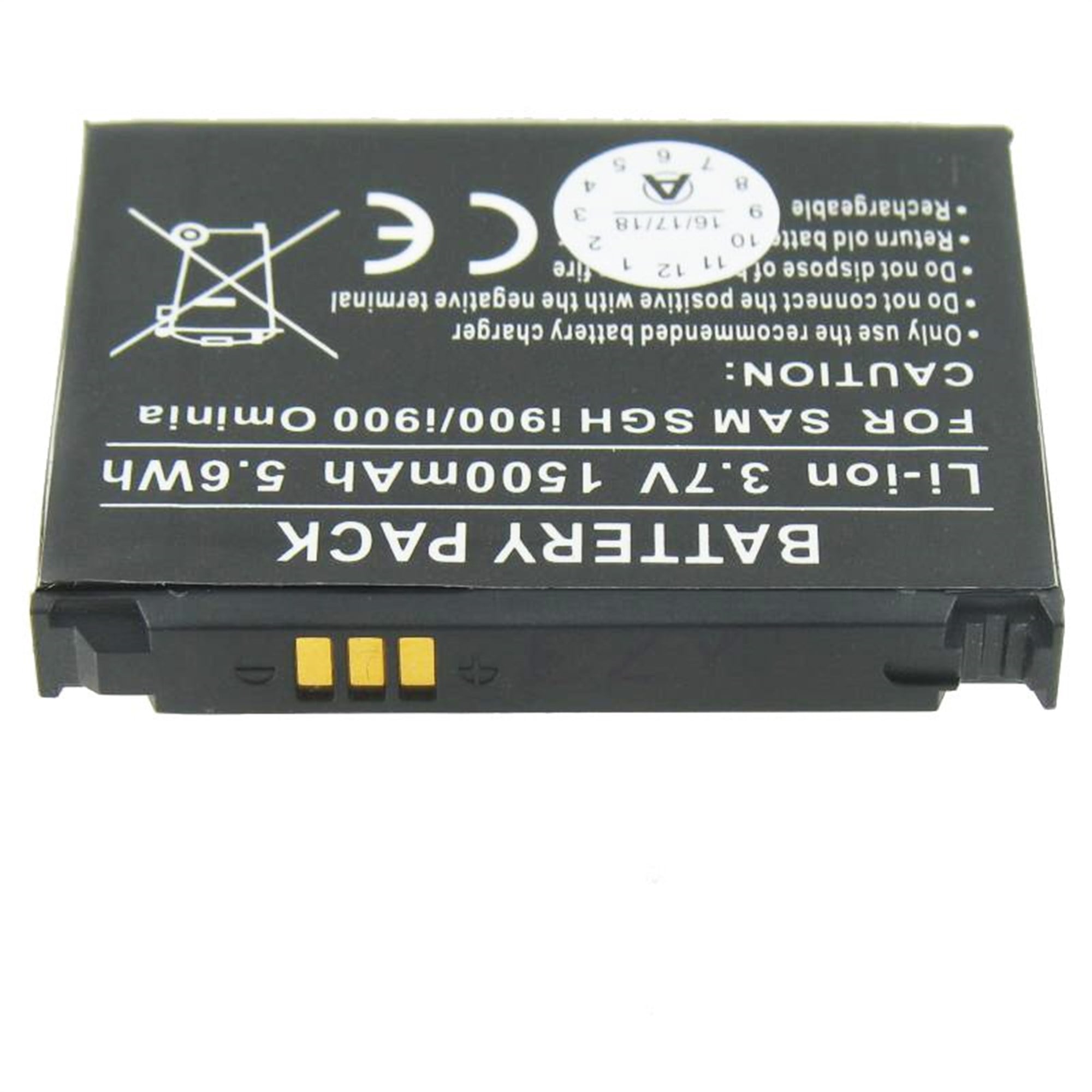 Samsung SGH-i900, -i900 Omnia, AB6538 için uygun AccuCell pil