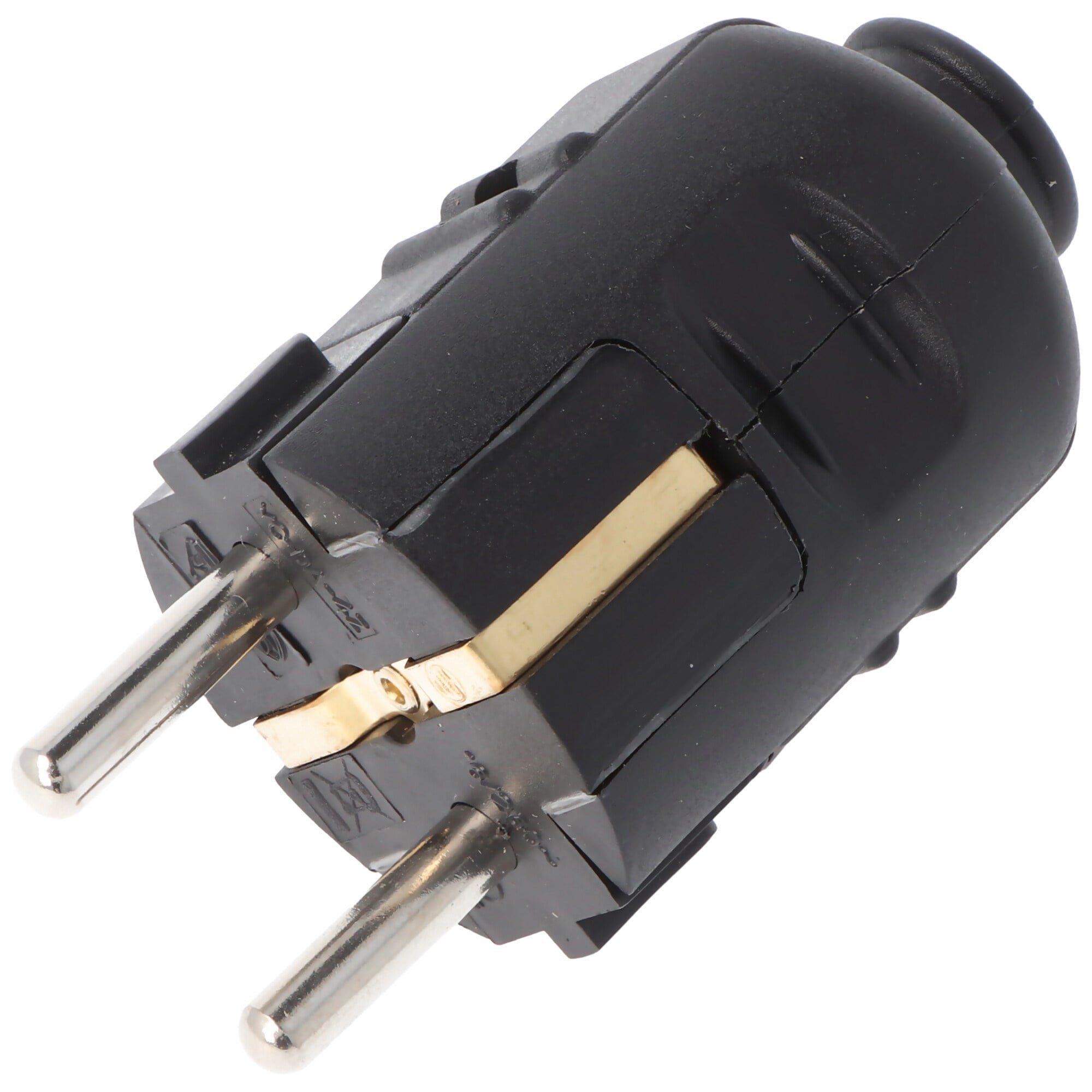 Schuko fişi beyaz, güvenlik fişi beyaz, gerilim azaltmalı Schuko fişi IP44 16A 250V, çift güvenlik kontaklı