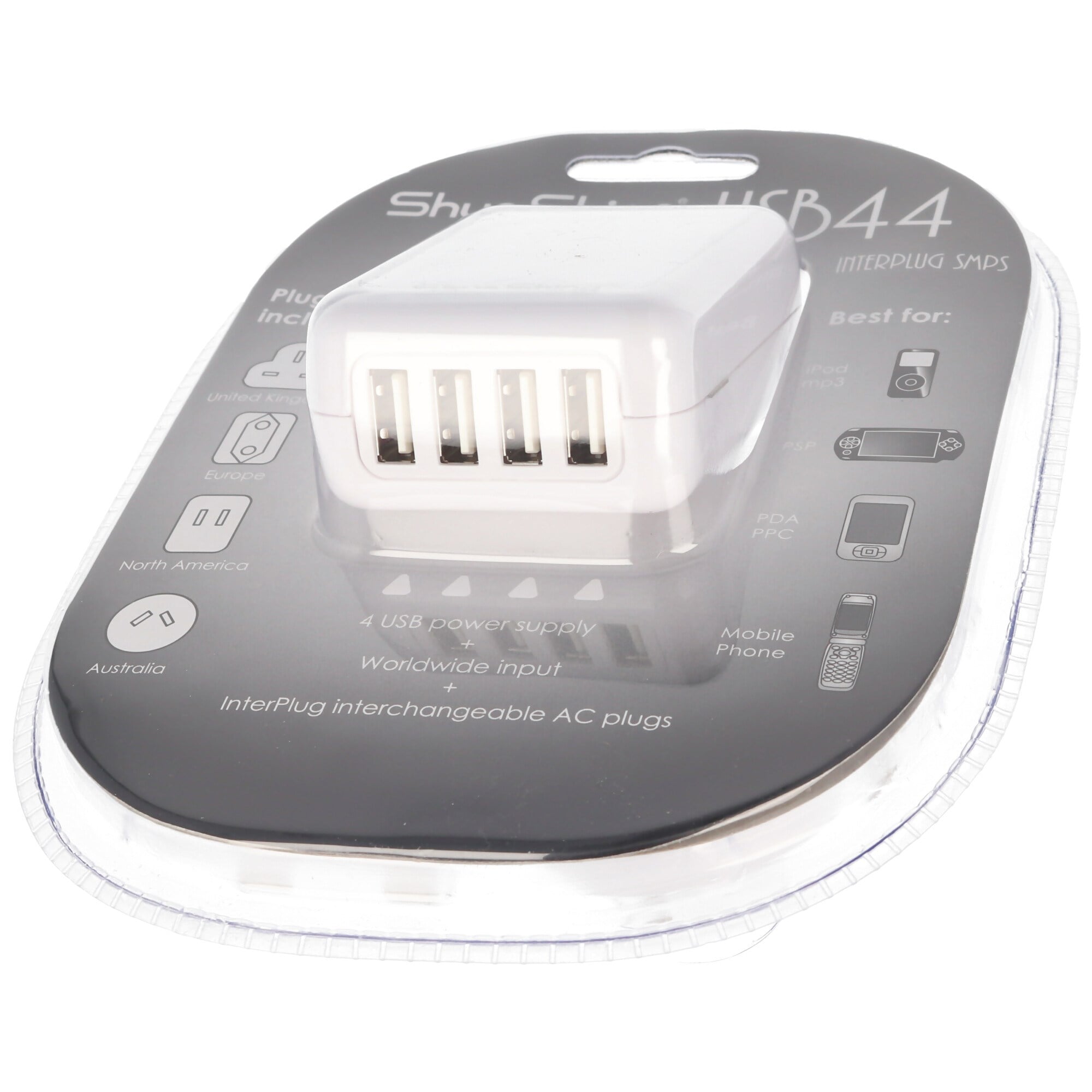 Seyahat şarj cihazı, evrensel SPC10 USB 44, çıkış 4 x USB bağlantı noktası, DC 5V, 2A