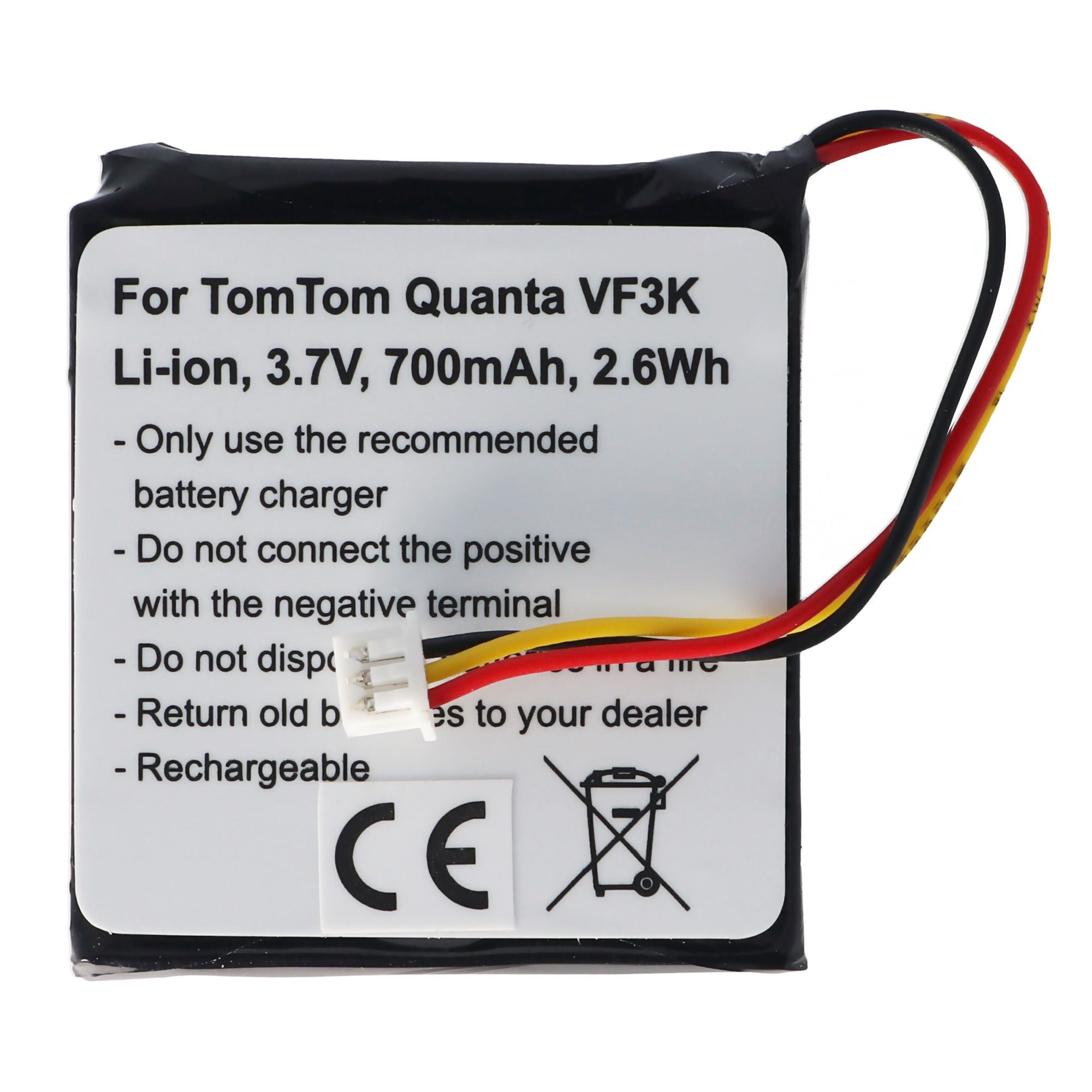 TOMTOM Quanta pil VF3K, VF3, FM68360420759 için uygun pil