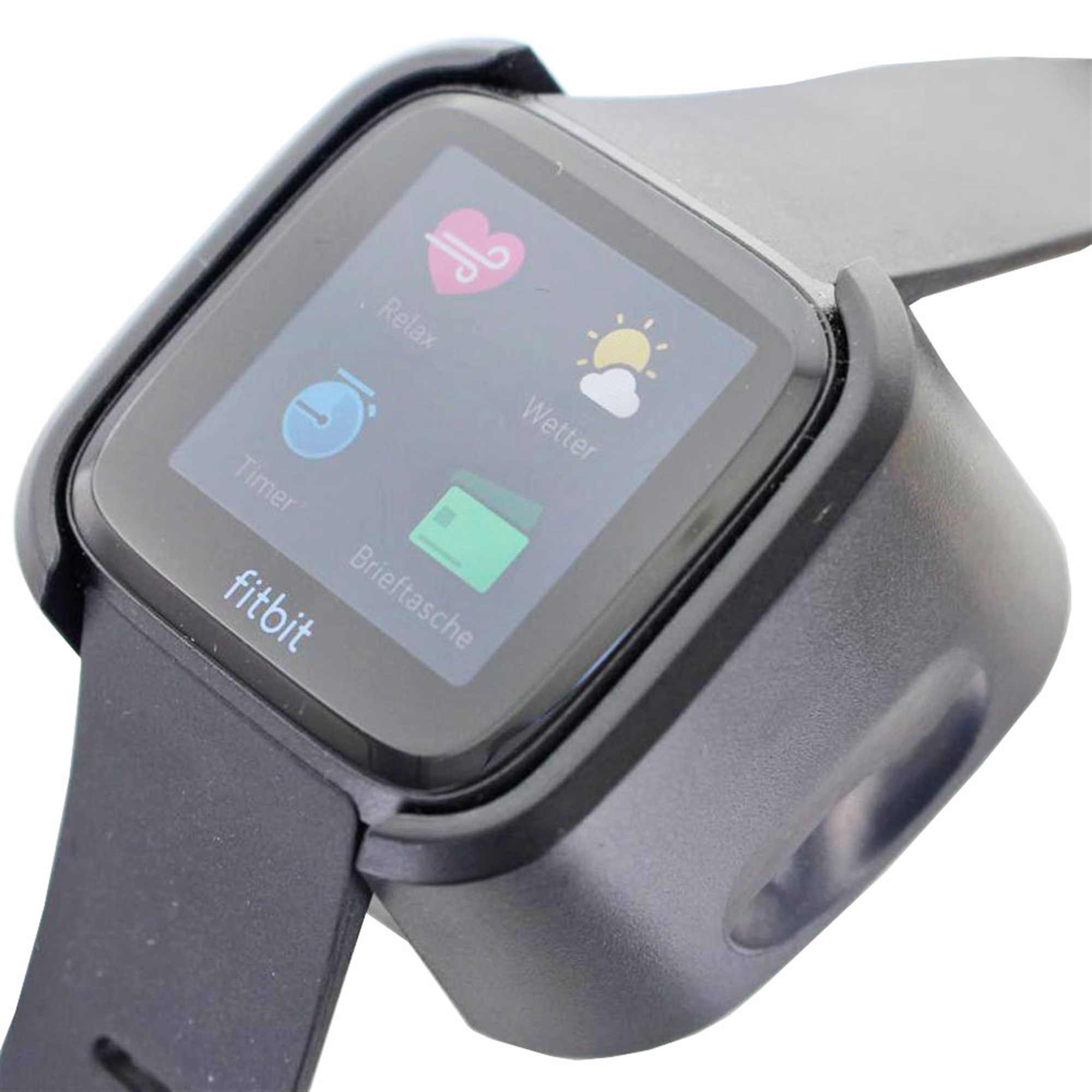 USB kablosu 1 metre ile Fitbit Versa siyah için uygun şarj cihazı, Fitbit Versa için şarj kablosu