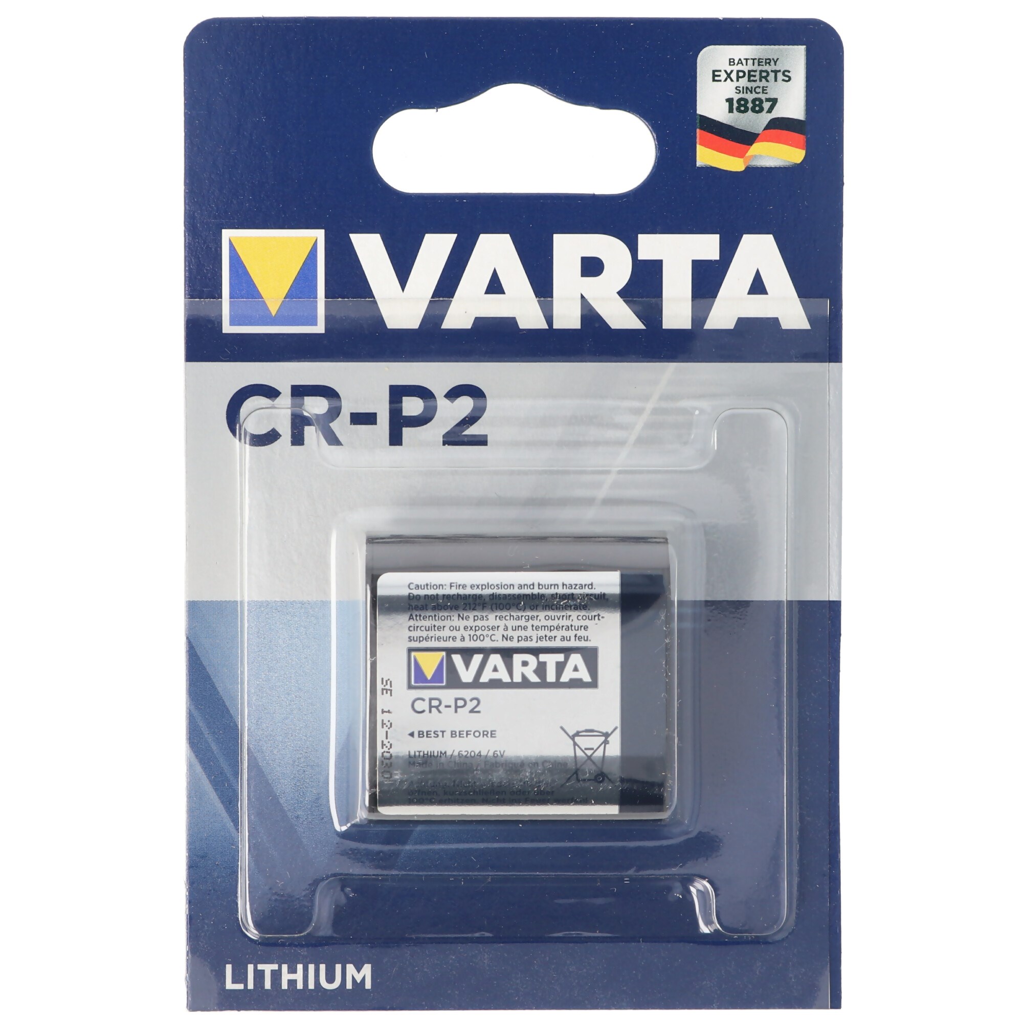 Varta CR-P2 6204 6 volt lityum pil