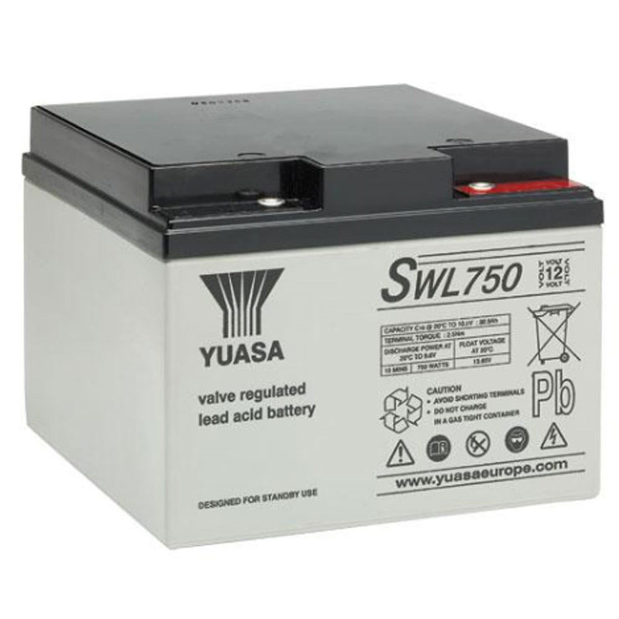 Yuasa SWL750 12 V 25Ah kurşun pil Yuasa Yüksek Hız VRLA Pil Kapasitesi 20 saatlik Hız Ah: 25