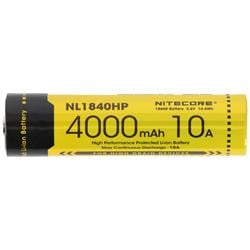 Nitecore Li-Ion pil 18650 4000mAh NL1840HP, yaklaşık boyutlar 69,4 x 18,3 mm