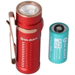 Olight Baton 3 Premium Edition, kırmızı şarj kılıflı LED el feneri Baton 3, pil ve Baton 3 kırmızı şarj kılıfı dahil kablosuz şarj
