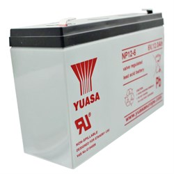 YUASA NP12-6 pil kurşun PB 6 volt 12Ah Faston fiş ile temas 6.3mm geniş