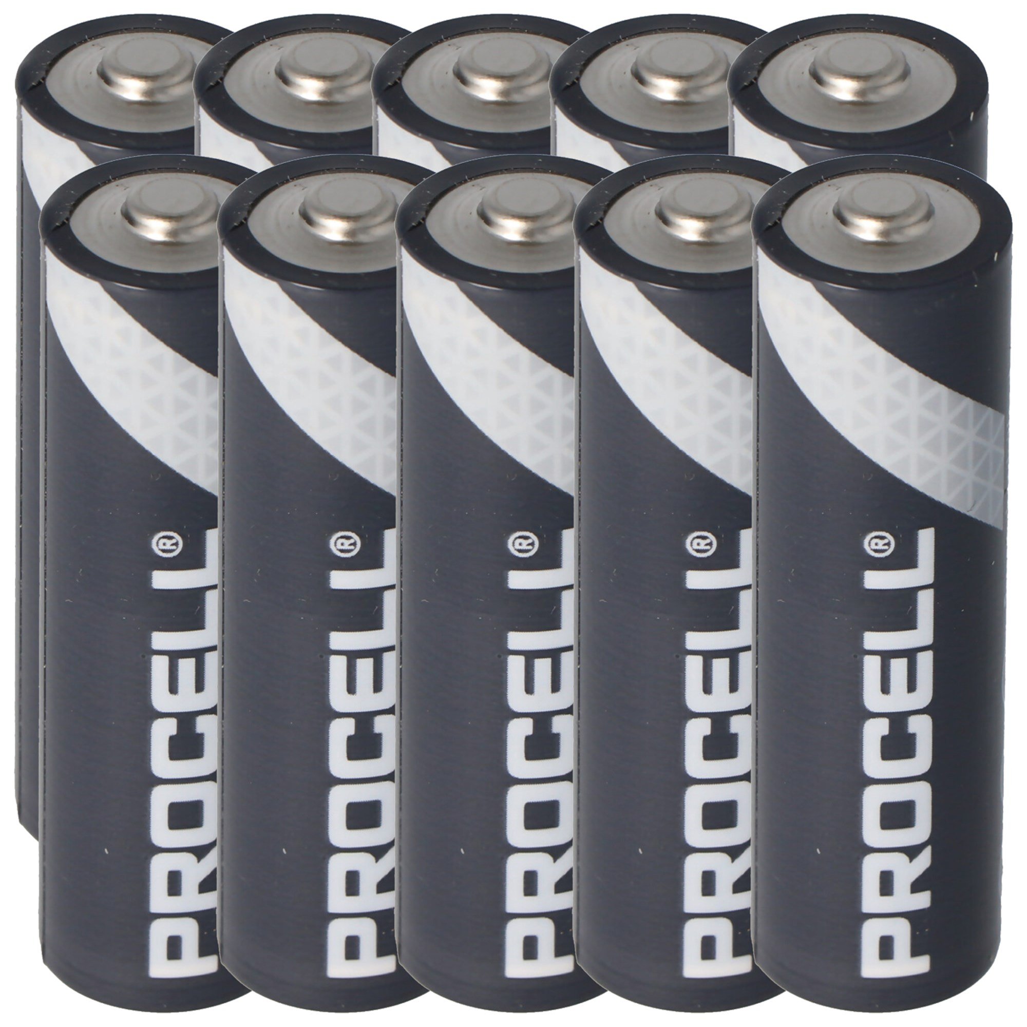 10 paket Duracell Procell Alkalin AA, LR06, Mignon endüstriyel piller, duman ve karbon monoksit dedektörleri, uzaktan kumandalar, kablosuz fareler, kablosuz klavyeler, hareket sensörleri için idealdir