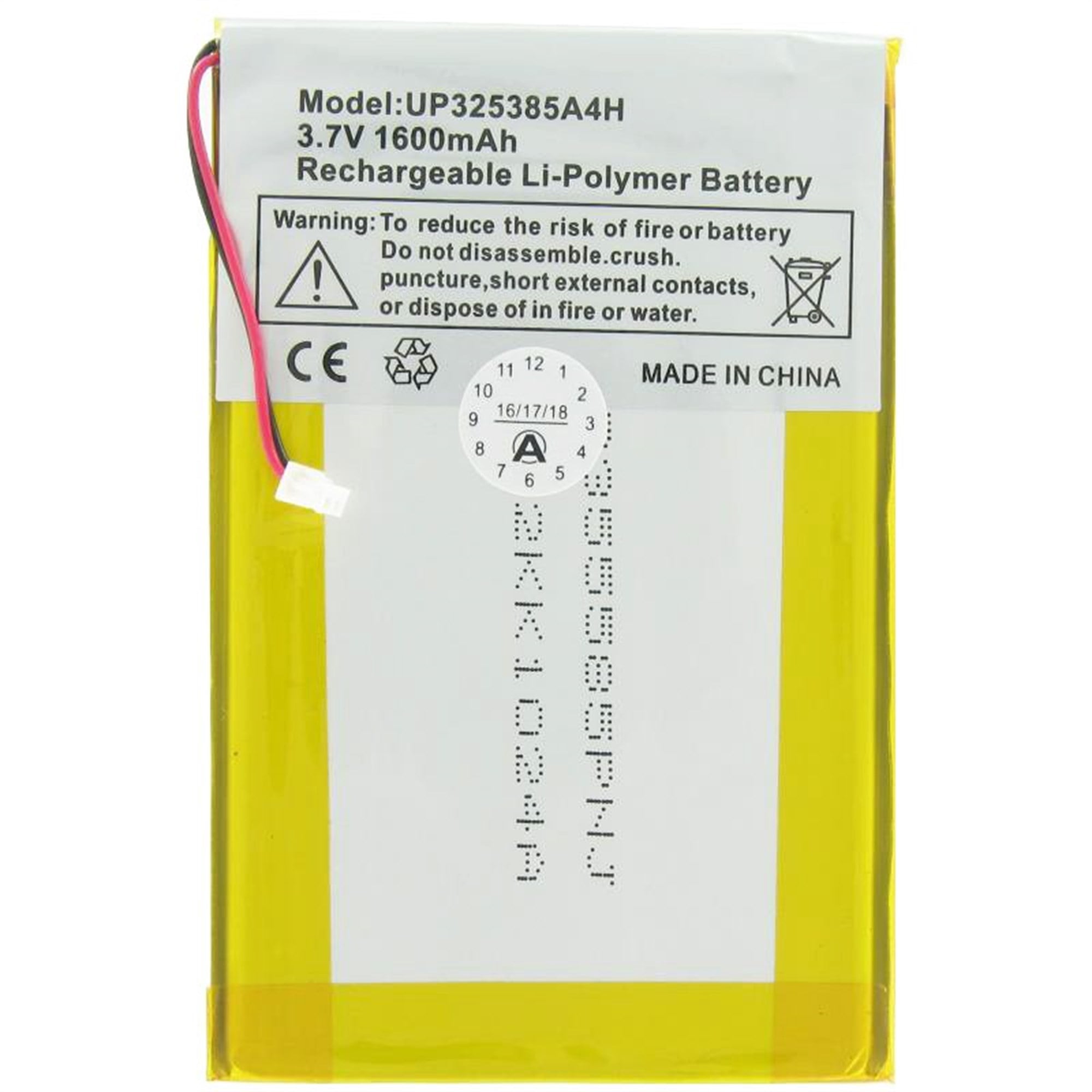 1600mAh ile Apple iPod 1G, 2G, UP325385A4H için uygun AccuCell pil