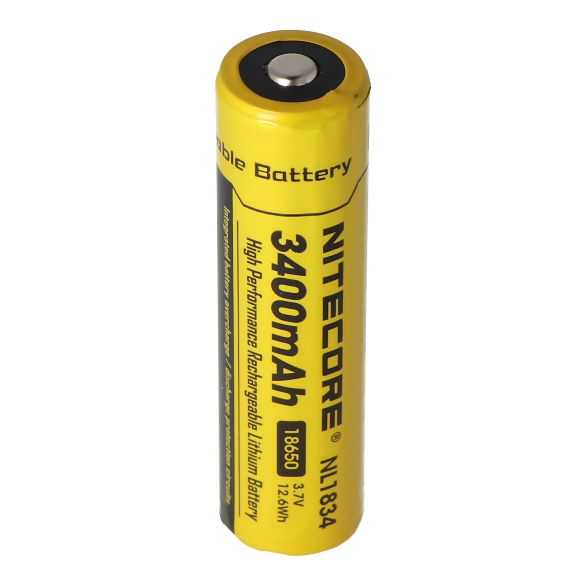 3400mAh NL1834 ile Nitecore Li-ion pil tipi 18650, koruyucu devreli 69.4x18.3mm