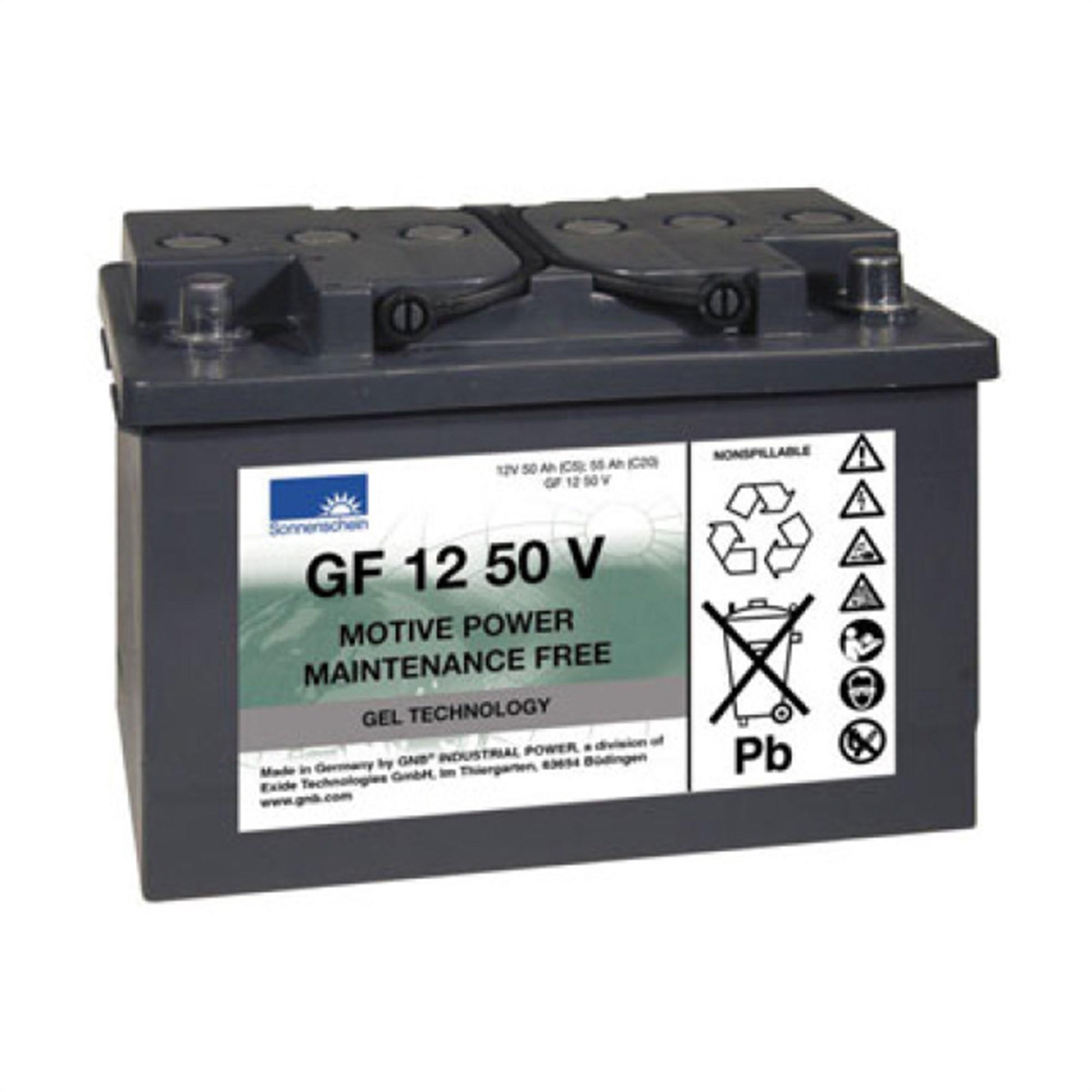 A-Pole 12V, 50000mAh ile Dryfit Çekiş Bloğu GF 12 050 V kurşun pil