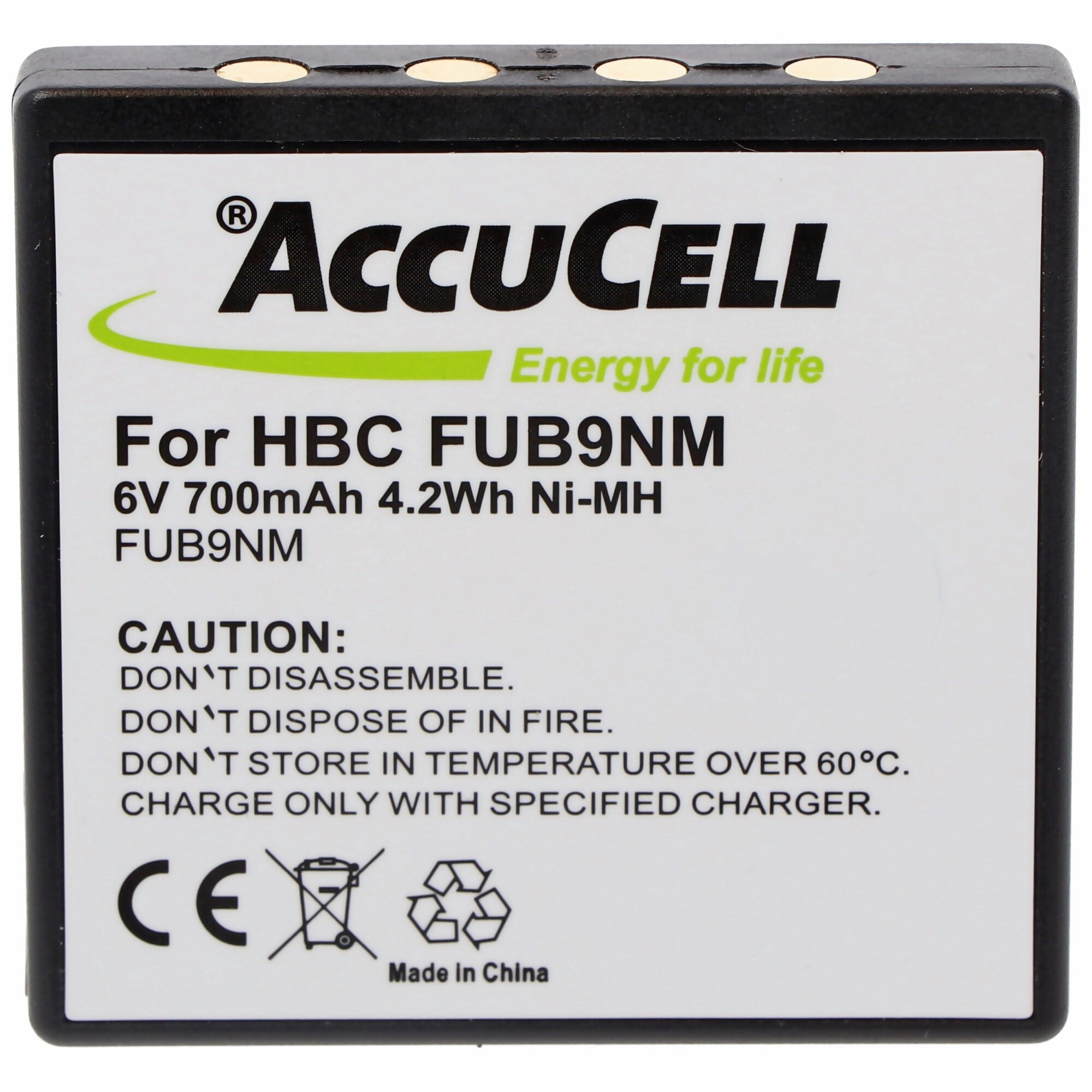 AccuCell batarya HBC FUB9NM, BA209000, 209060, BA209061 için uygun