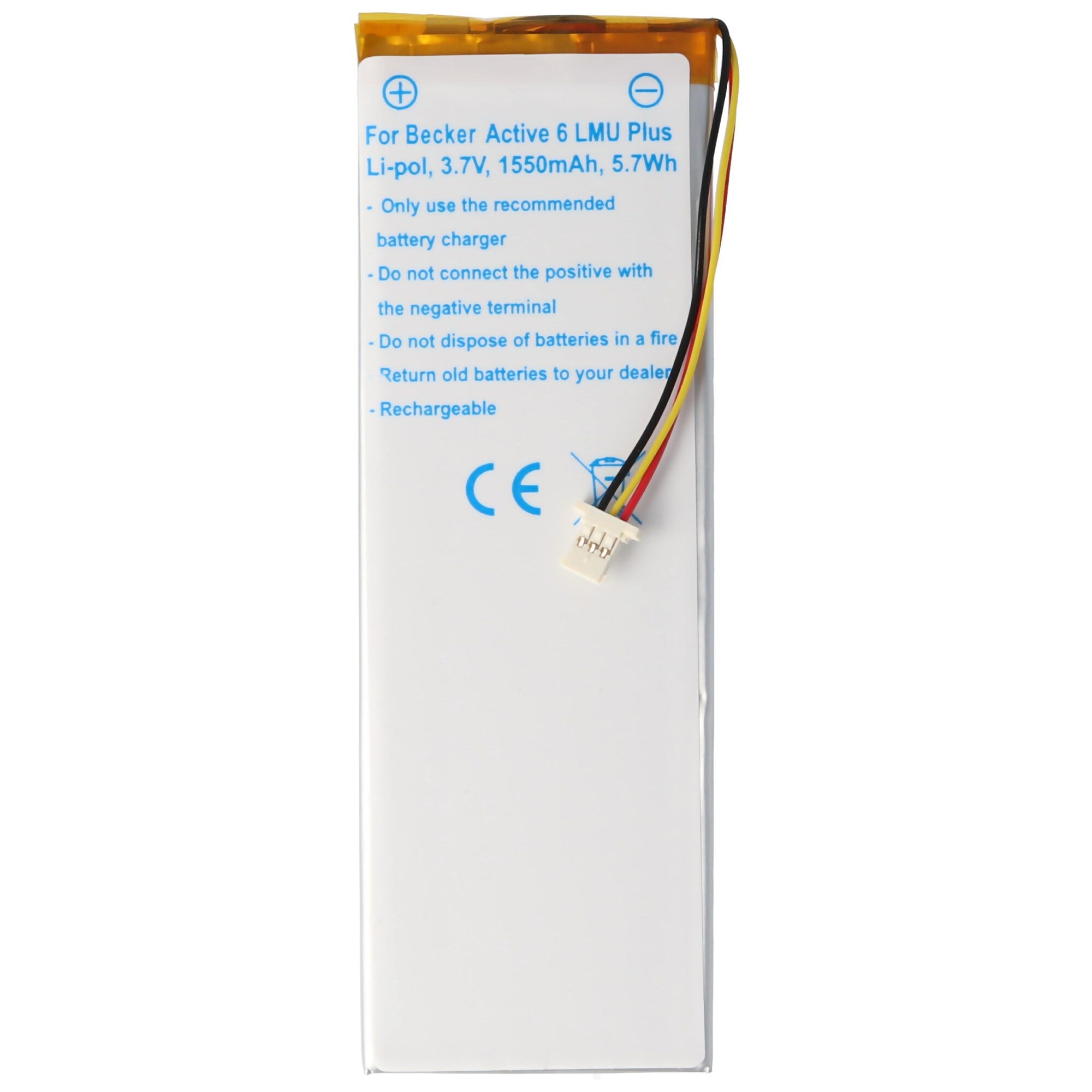 Akü Becker Active 6 LMU Plus akü 334517373442, SR3840100, 335000000000 için uygun