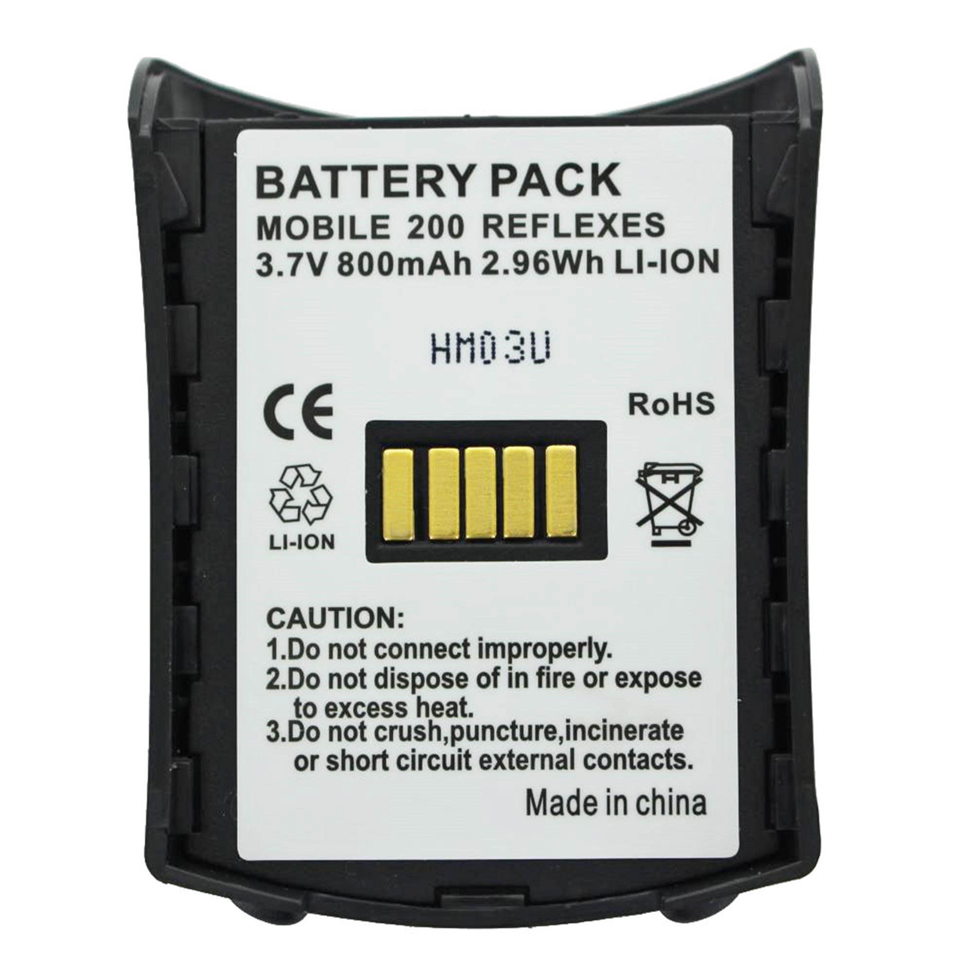 Alcatel Reflexes 200, 3.7 volt 800mAh lityum iyon pil 3BN67137AA için uygun pil