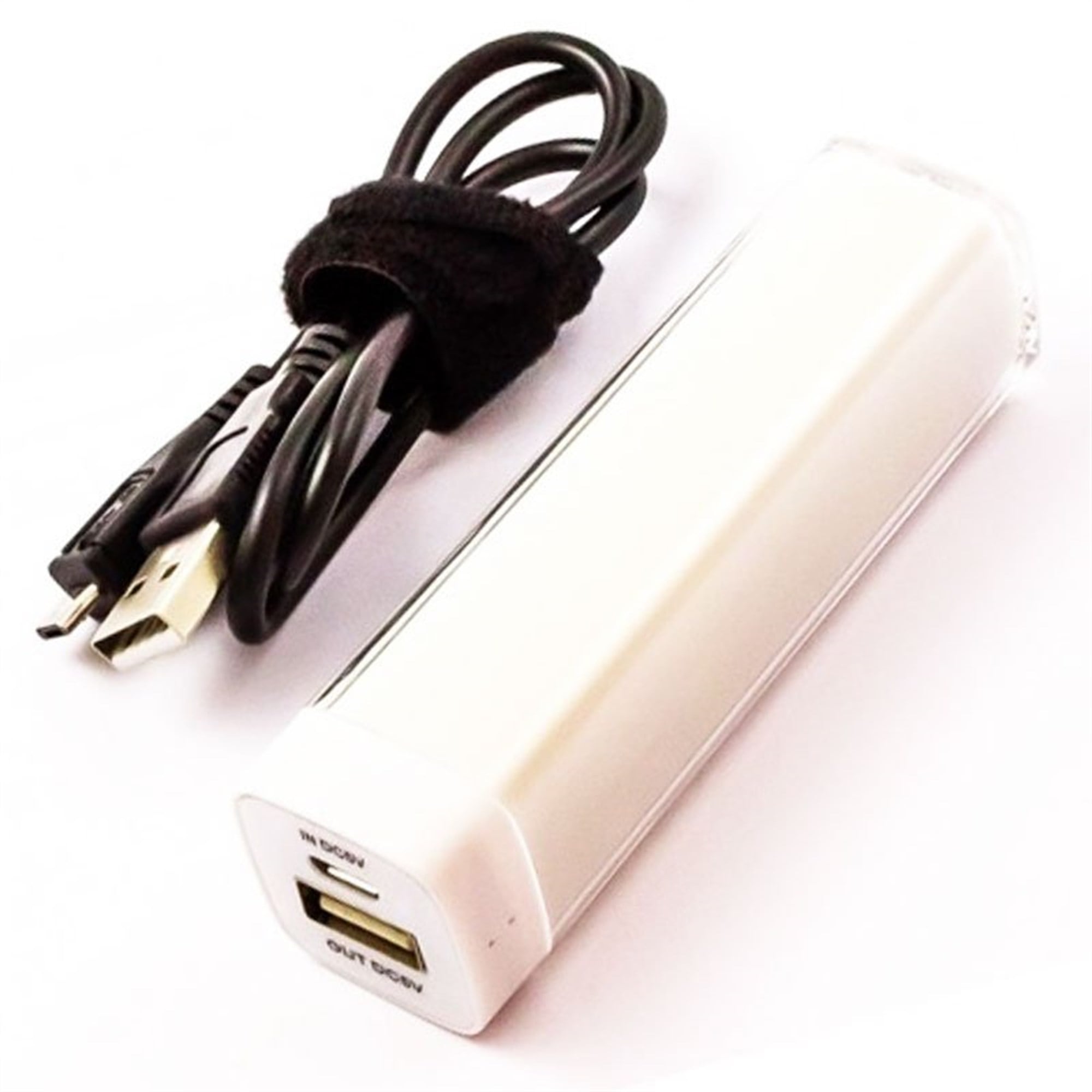 Beyaz bir muhafazada 2200mAh ile Powerbank Li-ion pil