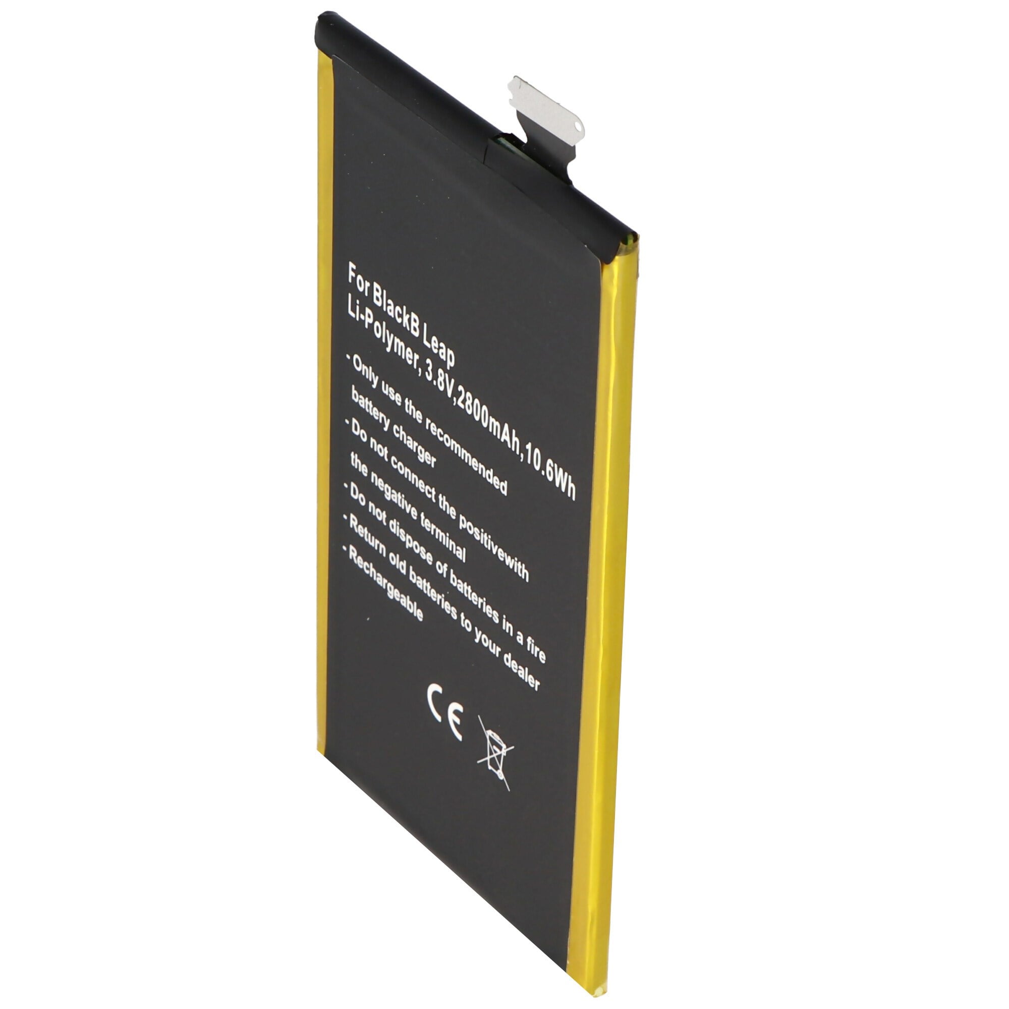 Blackberry Leap, Li-Polimer, 3.8V, 2800mAh, 10.6Wh, dahili batarya için uygun pil