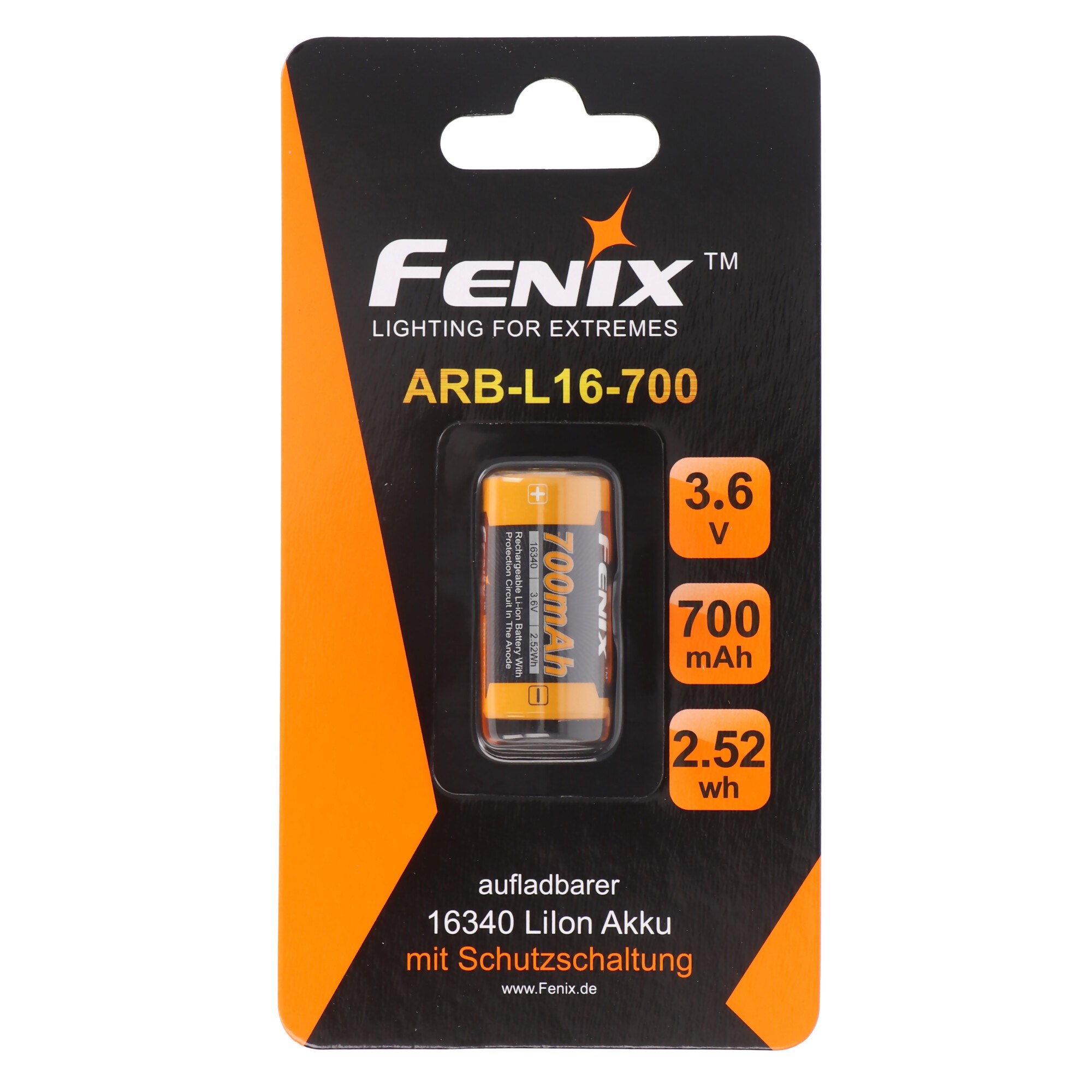 CR123 A Li-ion pil şarj edilebilir 3,7 volt min. 700mAh, tipik olarak 760mAh, maks. 820mAh, AkkuShop taşıma kutusuyla 35x16mm