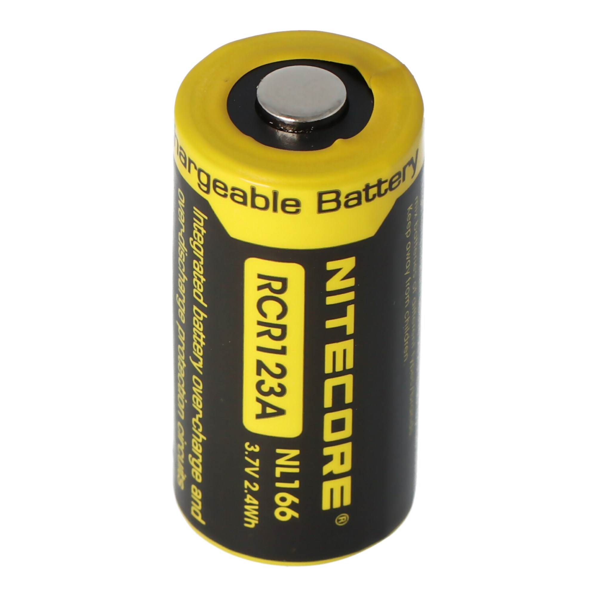 CR123A NiteCore 16340 Li-ion pil 2/3A hücre, 3.7 volt lambalar için 650mAh