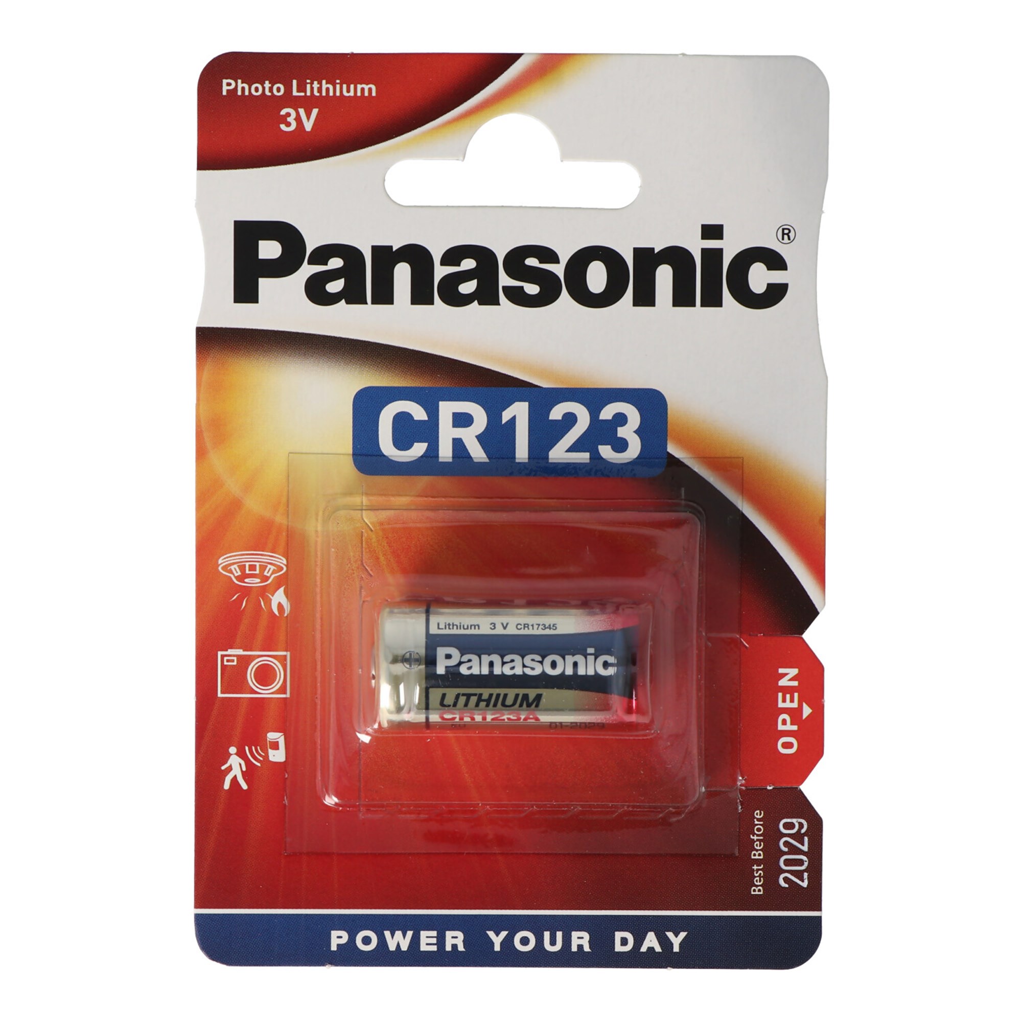 CR123A Panasonic Pil Fotoğraf Lityum CR123