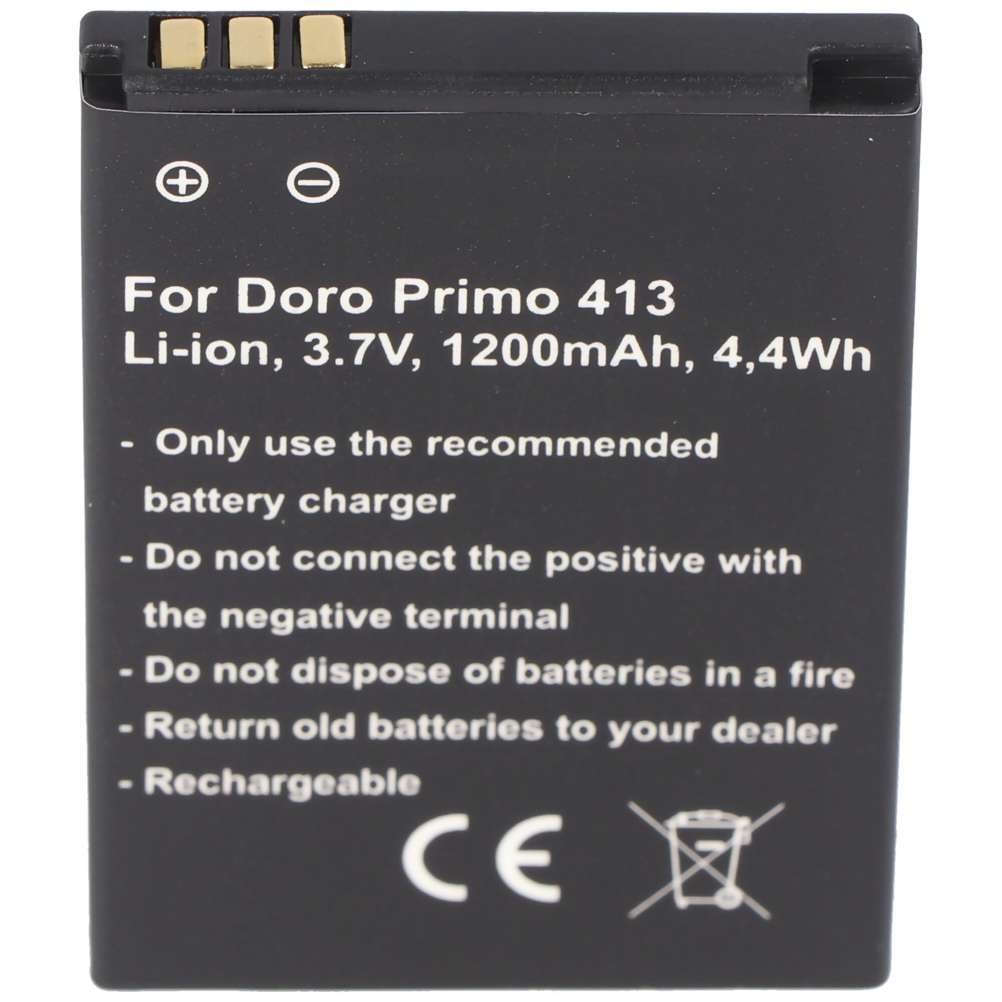 Doro Primo 413 pil RCB413 3.7 volt 1200mAh için uygun pil