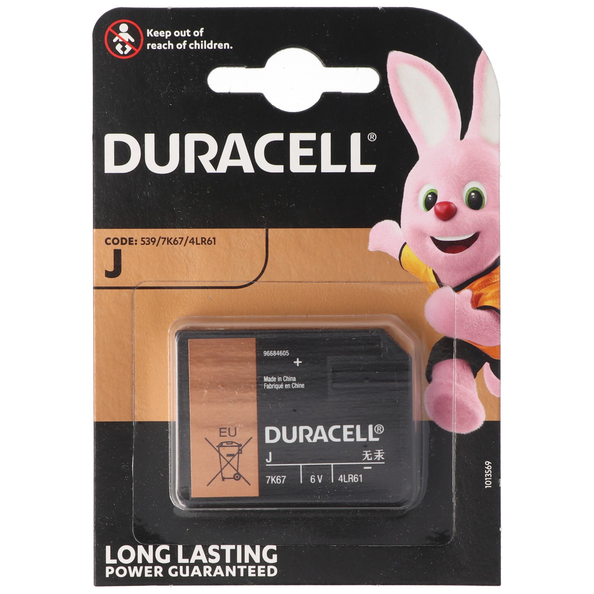 Duracell 7K67 pil düz paketi 4LR61 alkalin pil 6 volt, V4918, V4018