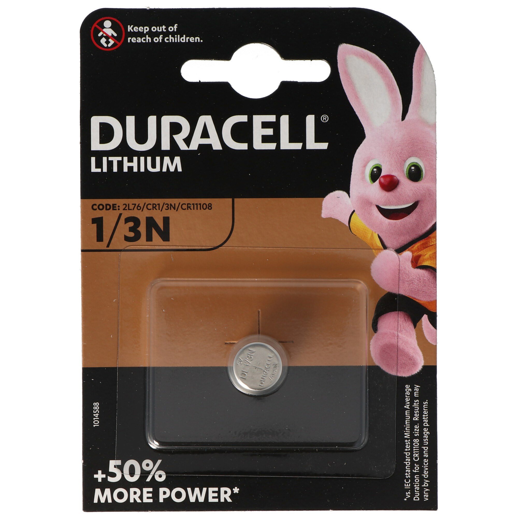 Duracell DL1 / 3N Fotoğraf lityum pil CR1 / 3N, 2L76, CR-1/3 N, CR11108, DL1 / 3N