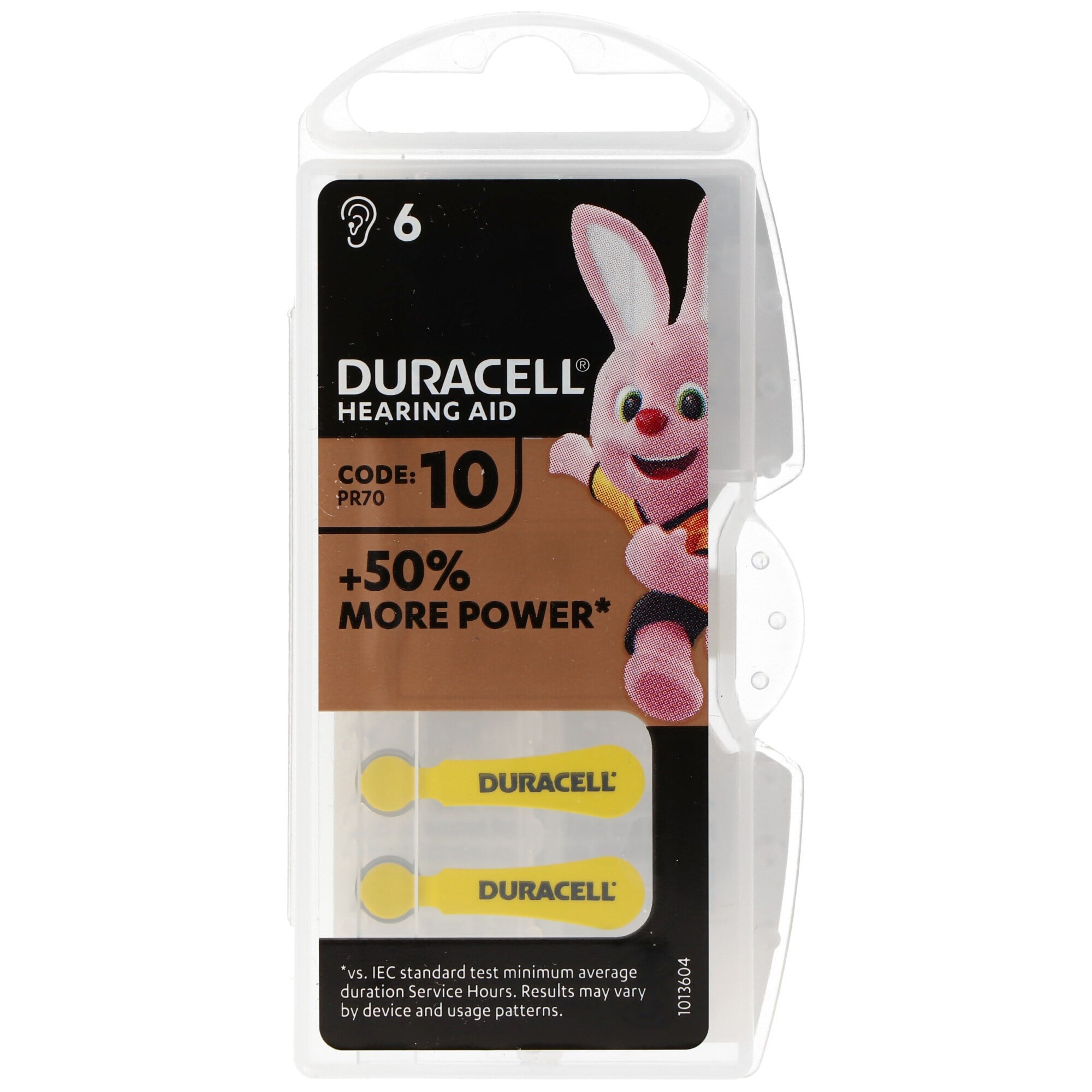 Duracell işitme cihazı pili DA 10 AC Zn / air 1.4 volt 105mAh