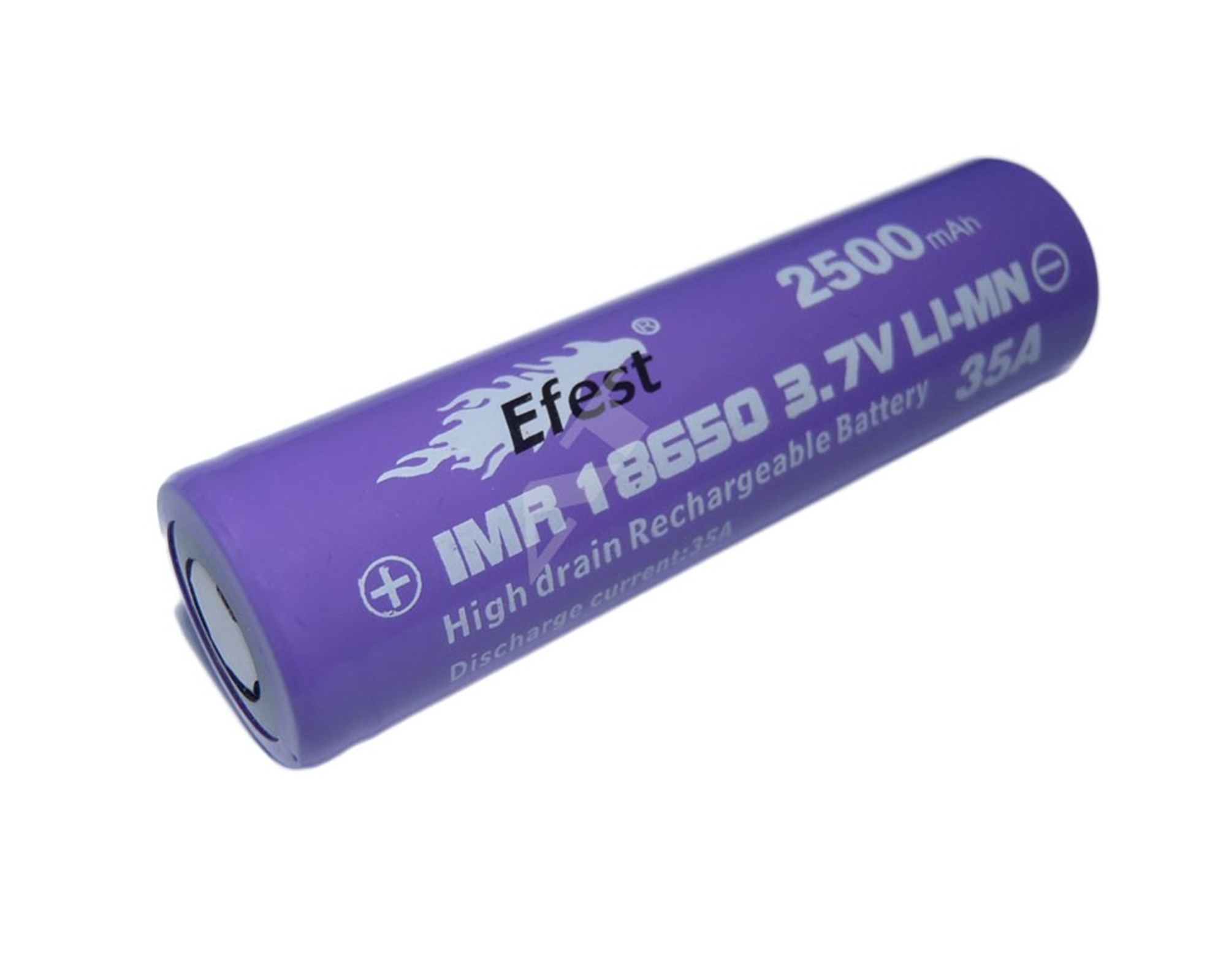 Efest IMR18650 2500mAh 3.6V - 3.7V (Flat Top) korumasız