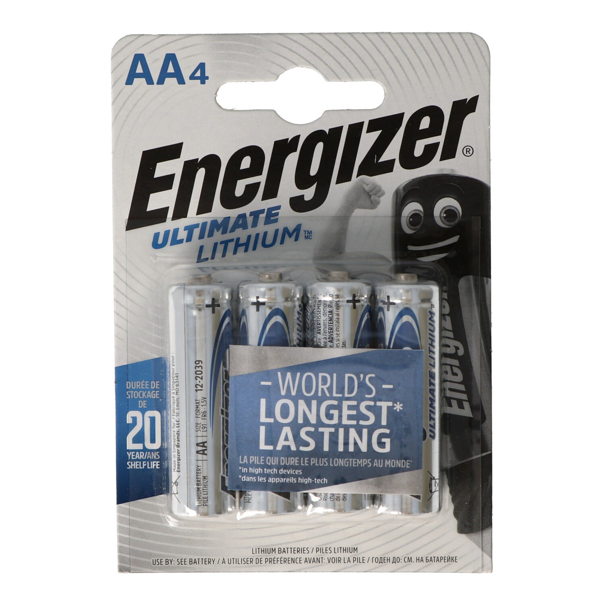Energizer L91 lityum pil AA 1.5 volt, 3000mAh 4'lü blister MIgnon AA LR6