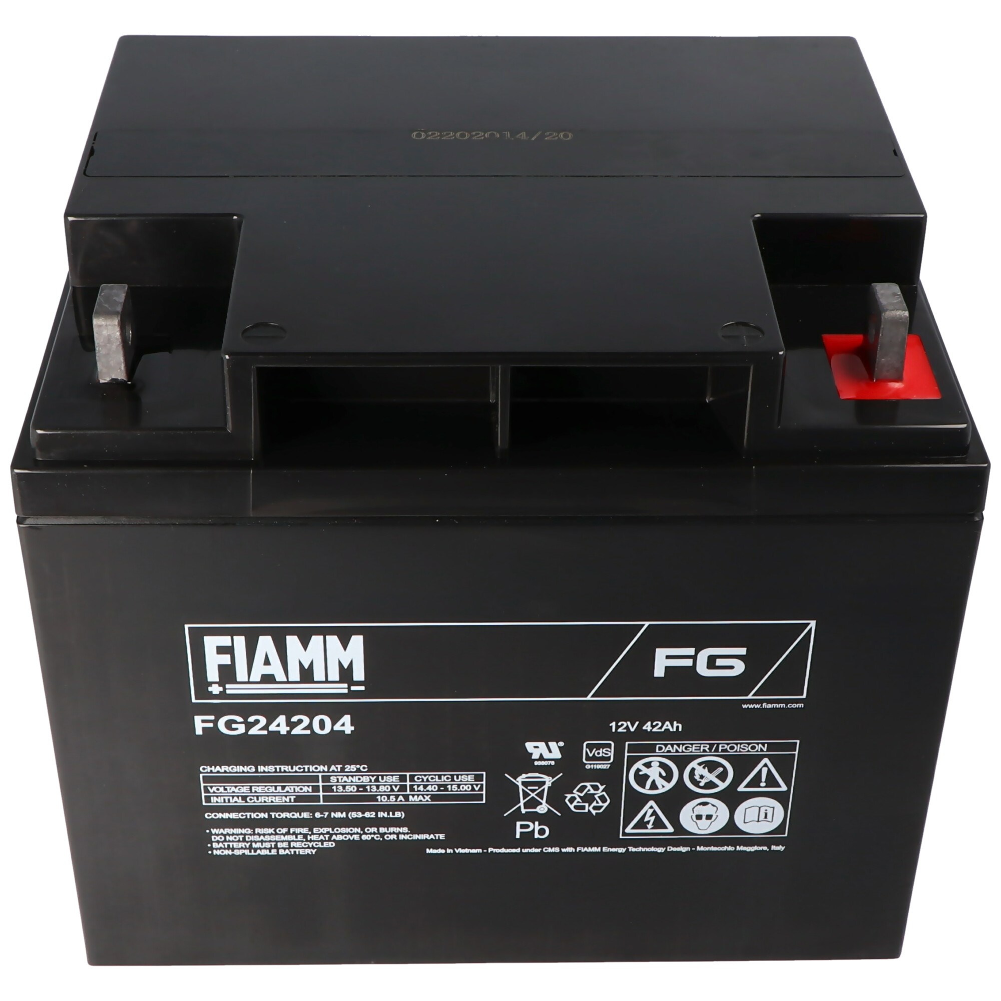 Batteria FIAMM 12V 42Ah AGM | FG24204 | Per Fotovoltaico, UPS | Ermetica E Senza Manutenzione - Foto 4