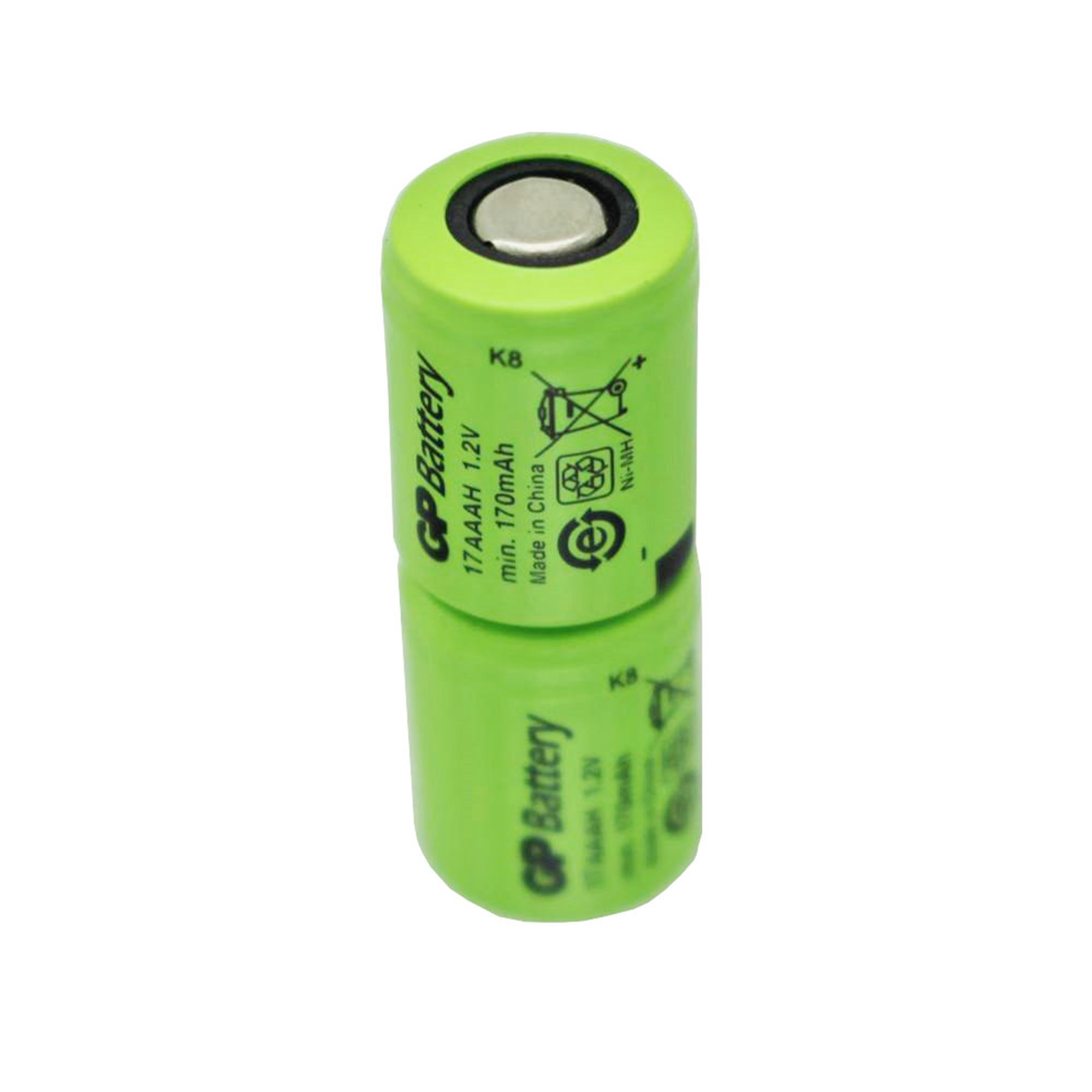 GP KAN 1 / 3AAA mikro pil paketi 2.4 volt 170mAh Ni-MH pil yaklaşık 28x11mm