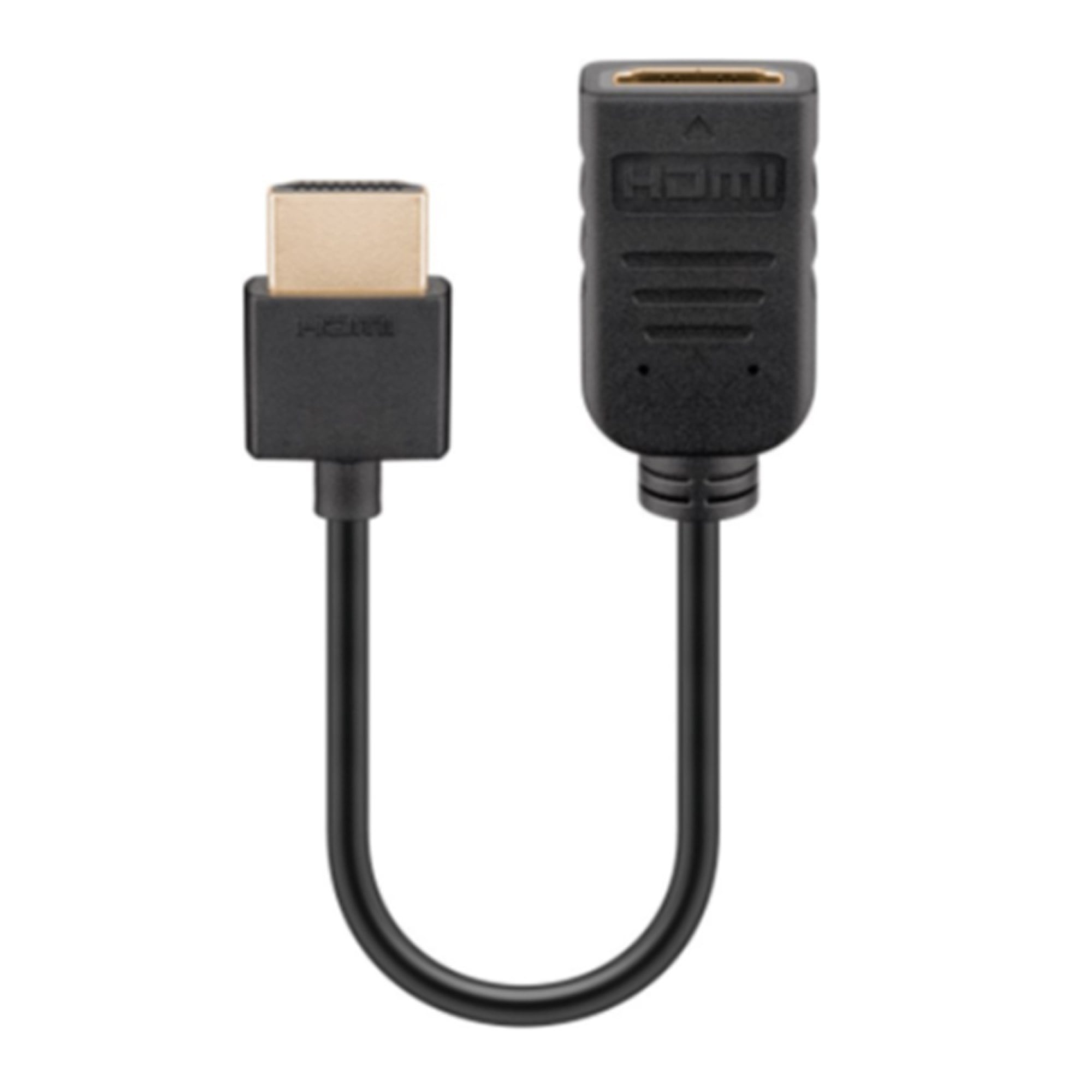 HDMI Flex Adaptör siyah, HDMI erkek tip A - HDMI dişi tip A