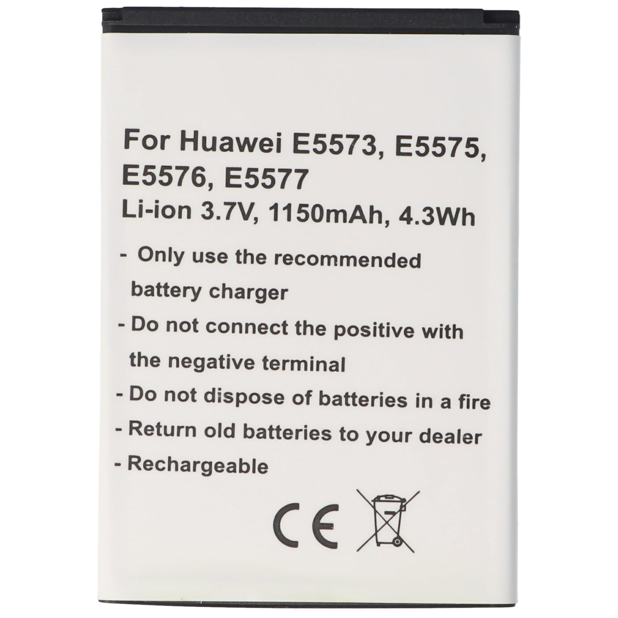 Huawei E5573, E5575, E5576, E5577, Li-ion, 3.7V, 1150mAh, 4.3Wh için uygun pil