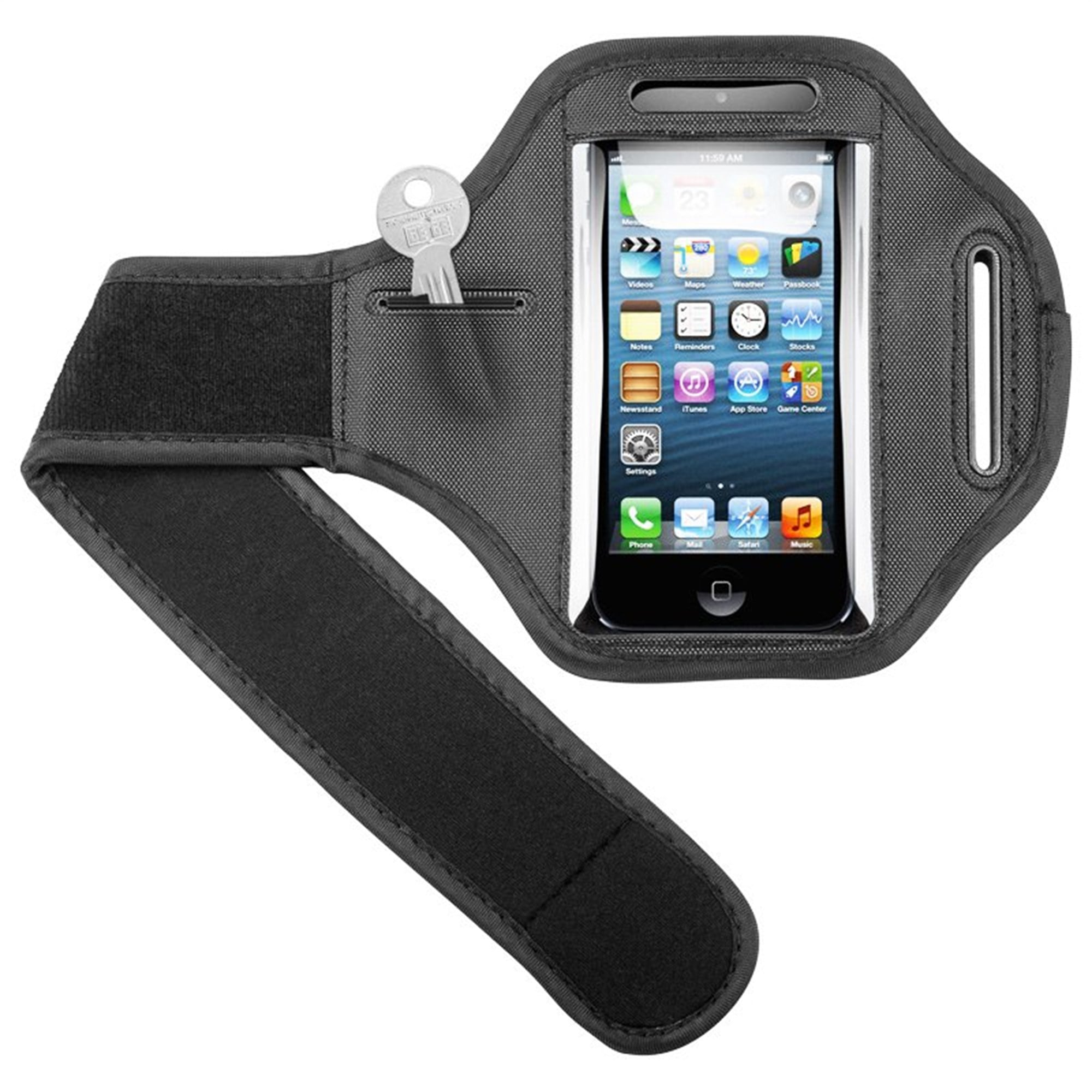 Koşu ve fitness için Velcro kayışlı Apple iPhone 5, 5C, 5S için uygun spor çantası