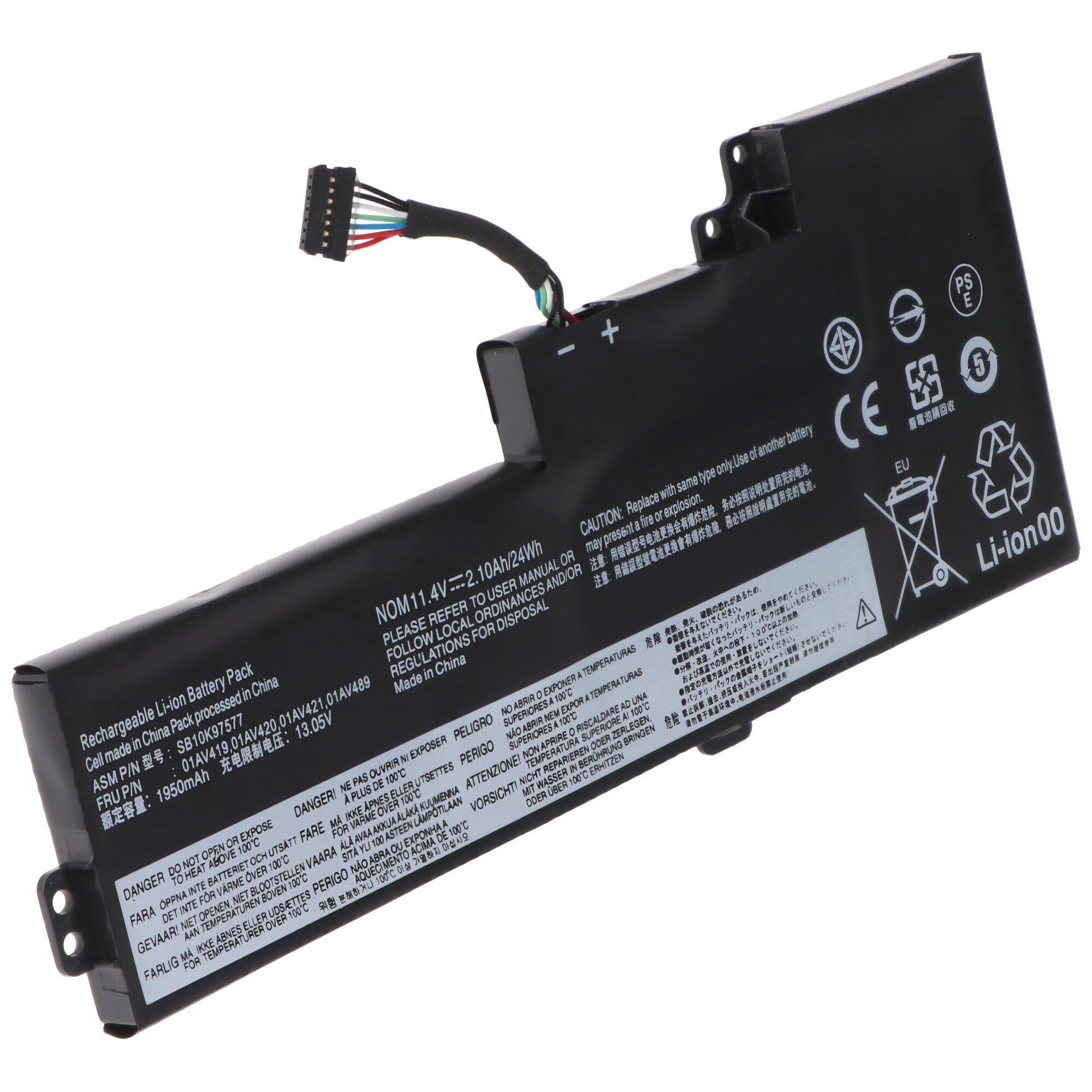 Lenovo ThinkPad T480, Li-Polymer, 11.4V, 2100mAh, 24Wh için uygun pil - dahili - Lütfen önceden hangi pilin gerekli olduğunu kontrol edin, çünkü ayrıca bir harici pil var!