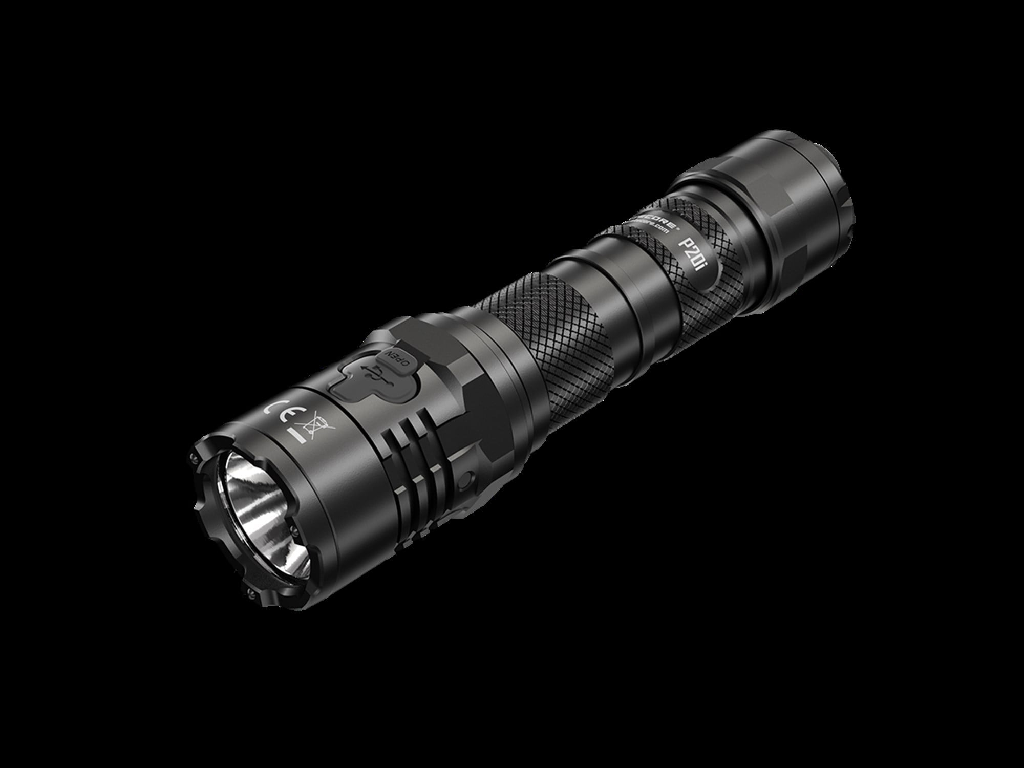 Nitecore P20i LED el feneri, 1800 lümen, taktik el feneri, STROBE HAZIR düğmesi, USB-C şarj bağlantısı, 21700 Li-Ion pil tipi NL2140i 4000mAh