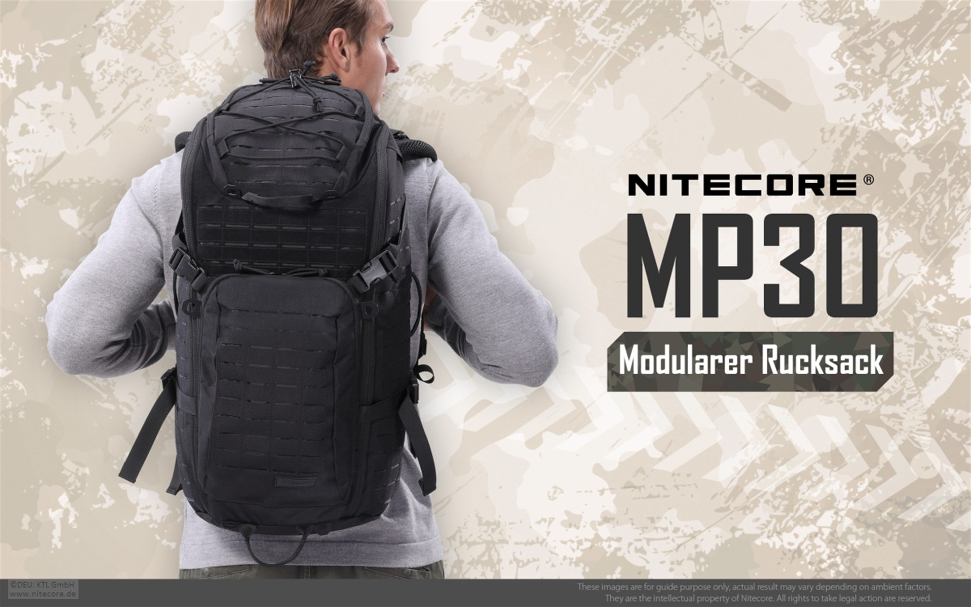 Nitecore sırt çantası MP30, siyah - 48 cm x 27 cm x 17 cm - 30 litre