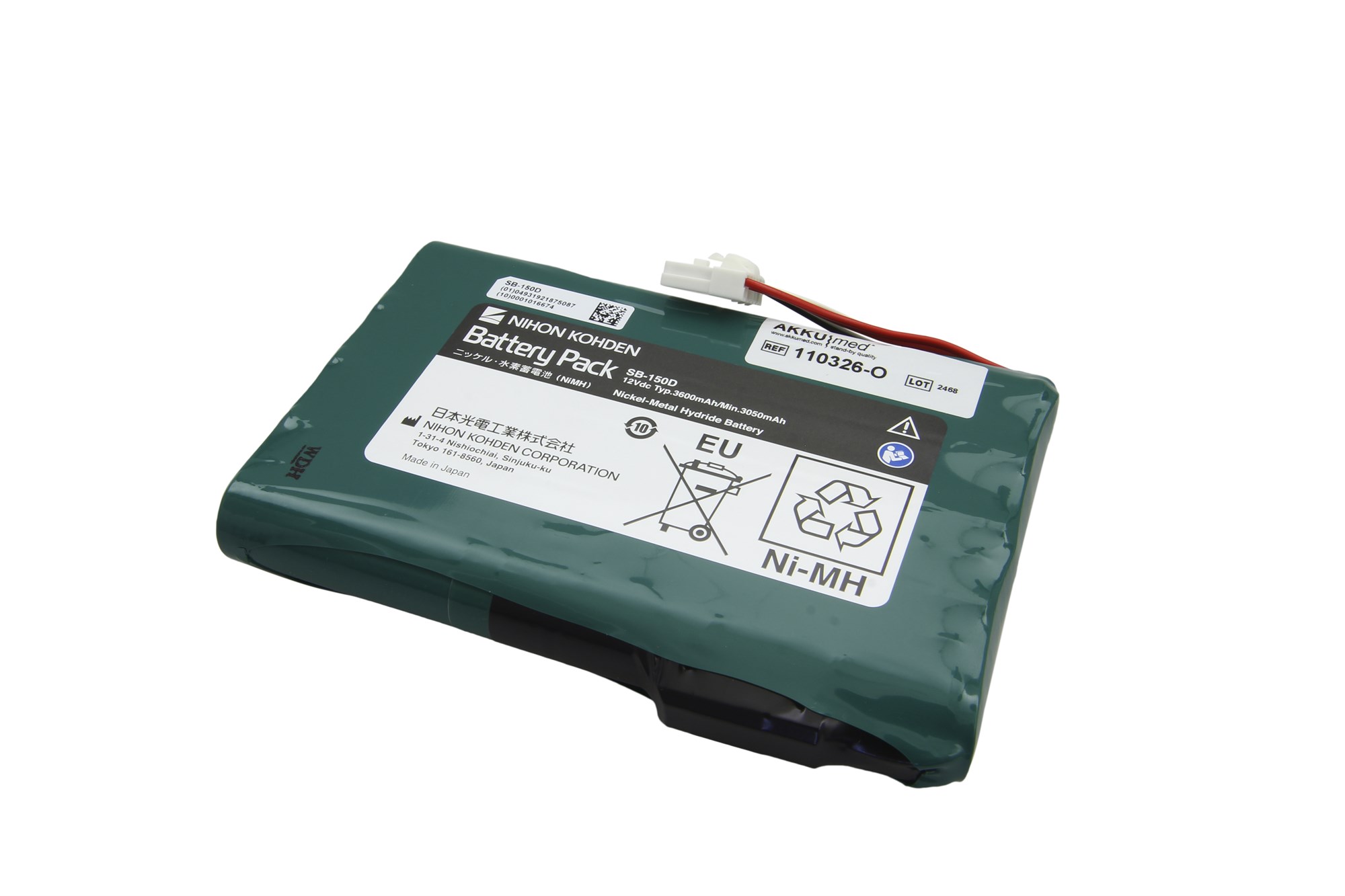 Orijinal NiMH pil Nihon Kohden Cardiofax EKG-1500 tipi X073 / SB-150D