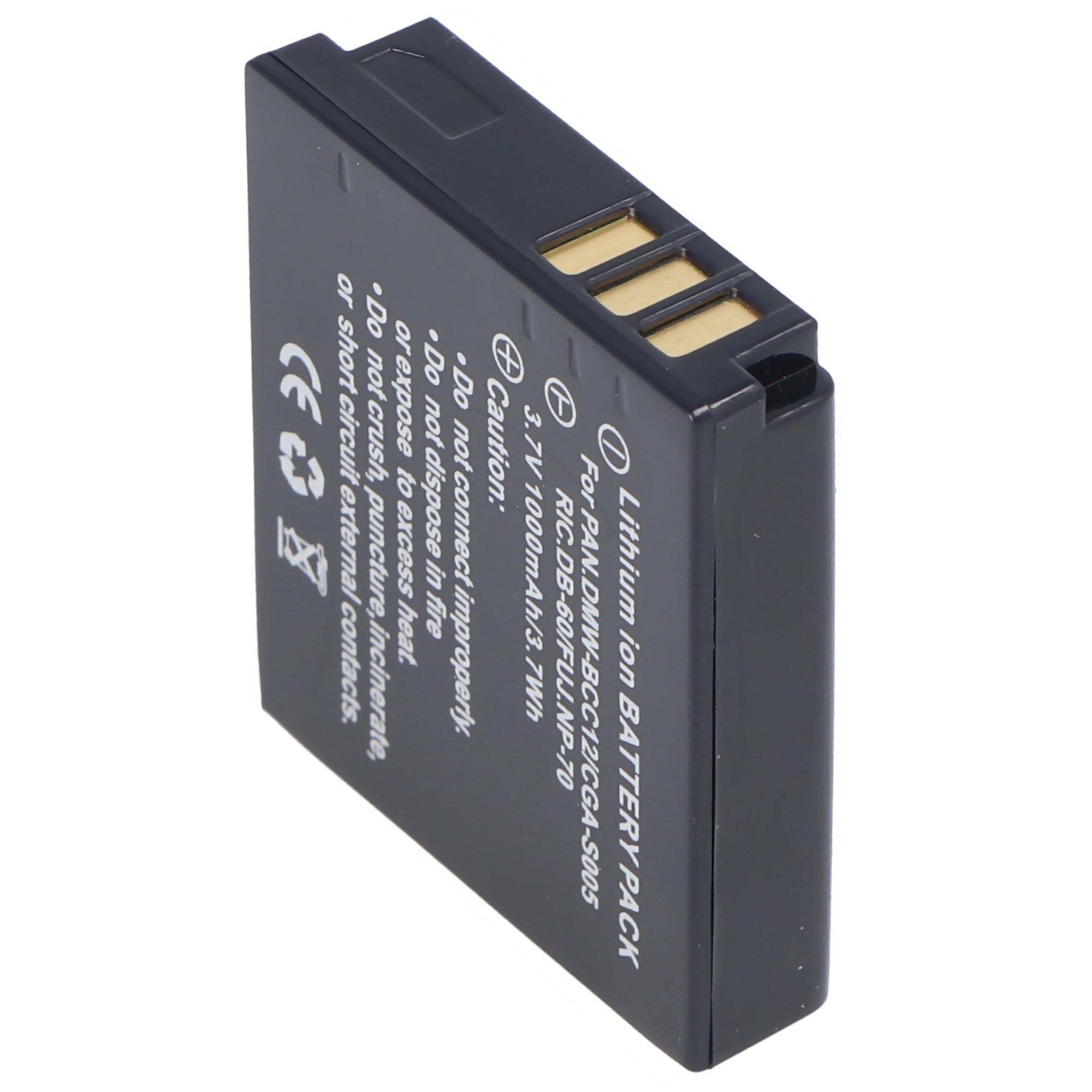 Panasonic CGA-S005, DMW-BCC12 için uygun AccuCell pil
