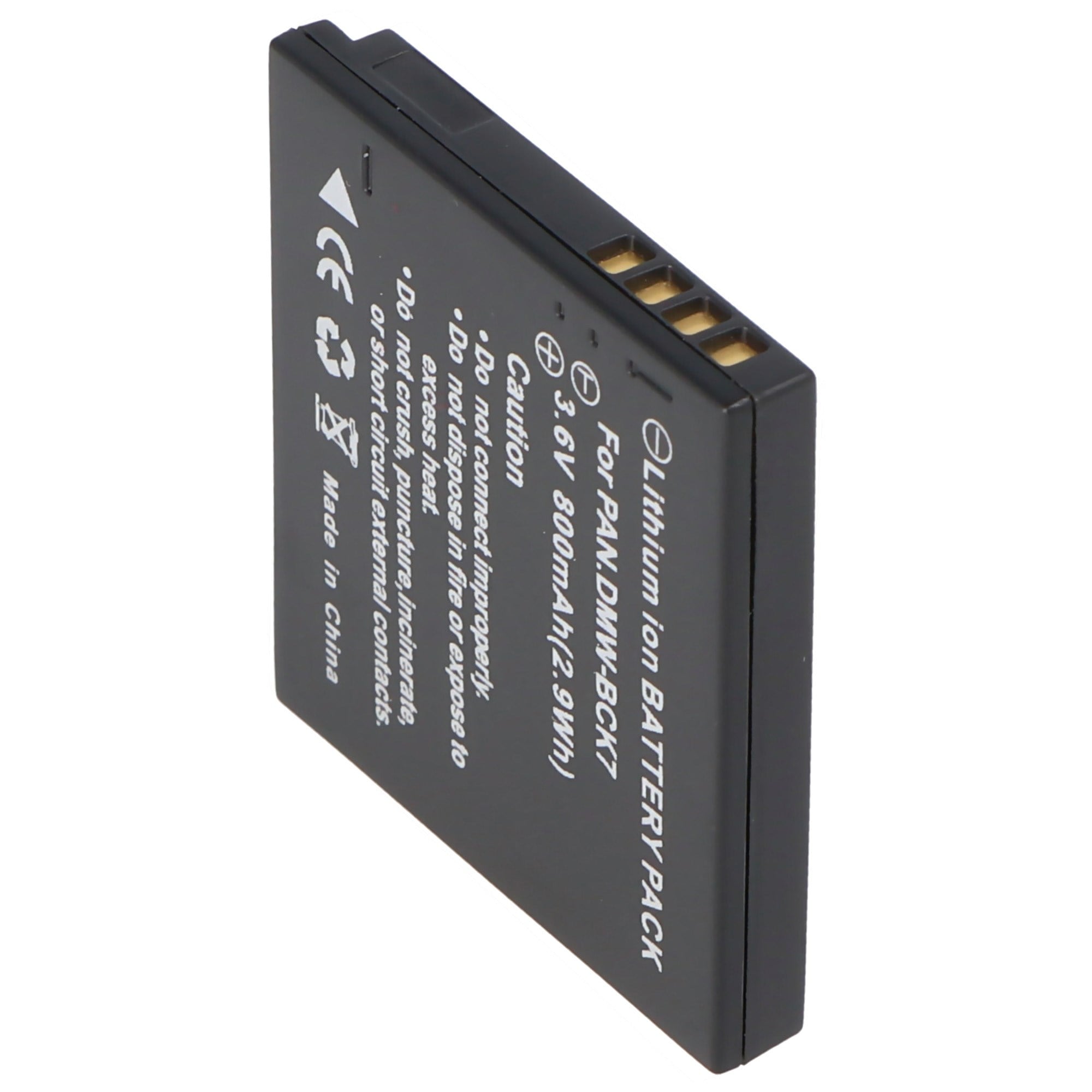 Panasonic DMW-BCK7 pil ACD-341, DMW-BCK7GK, NCA-YN101G, SDBCK7, DMW-BCK7, DMW-BCK7PP, NCA-YN101H, DMW-BCK7E, N için uygun pil