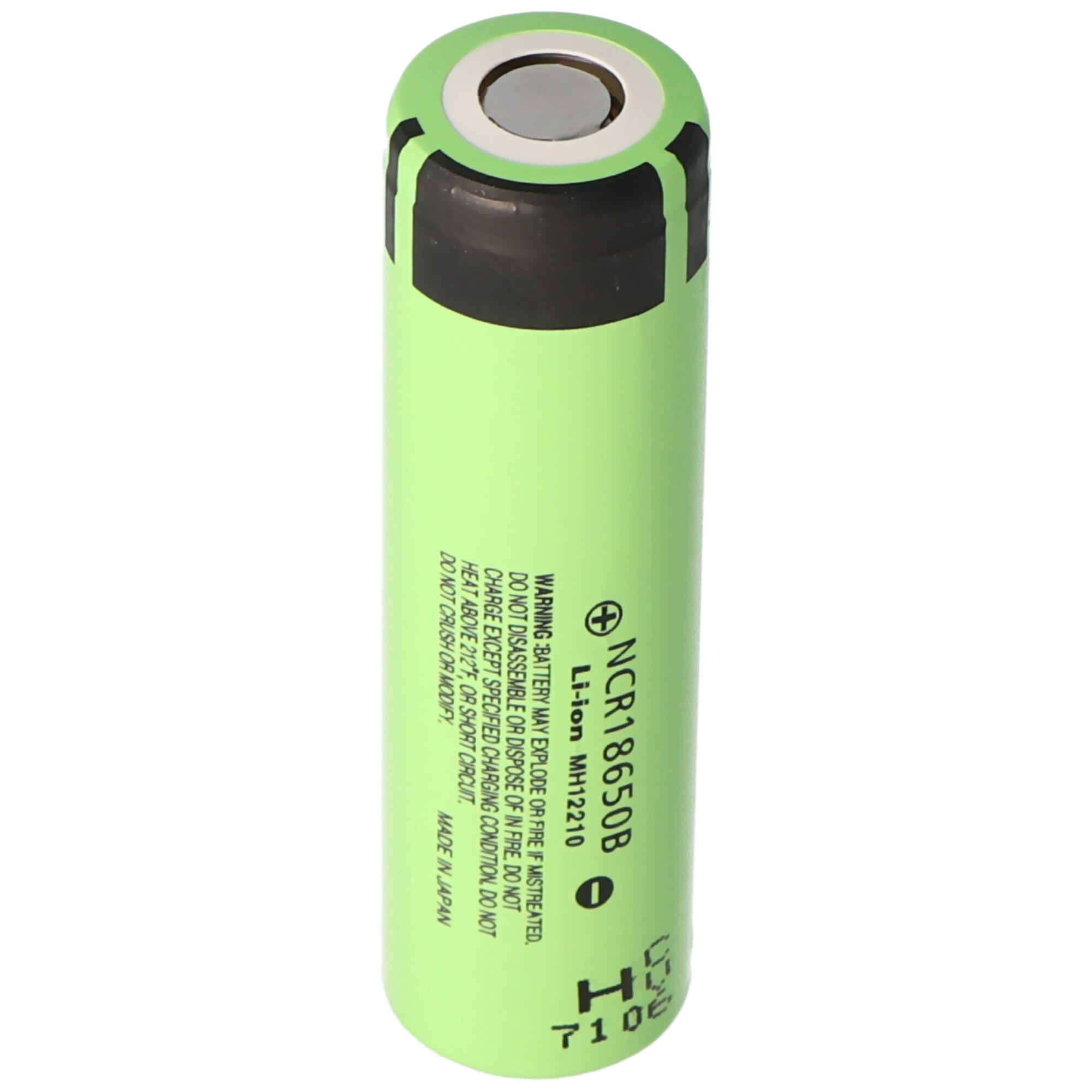 Panasonic NCR18650B Başsız Li-ion pil, flattop 65.3x18.5mm 3.6-3.7V 3400mAh düşük voltaj uygulamaları için
